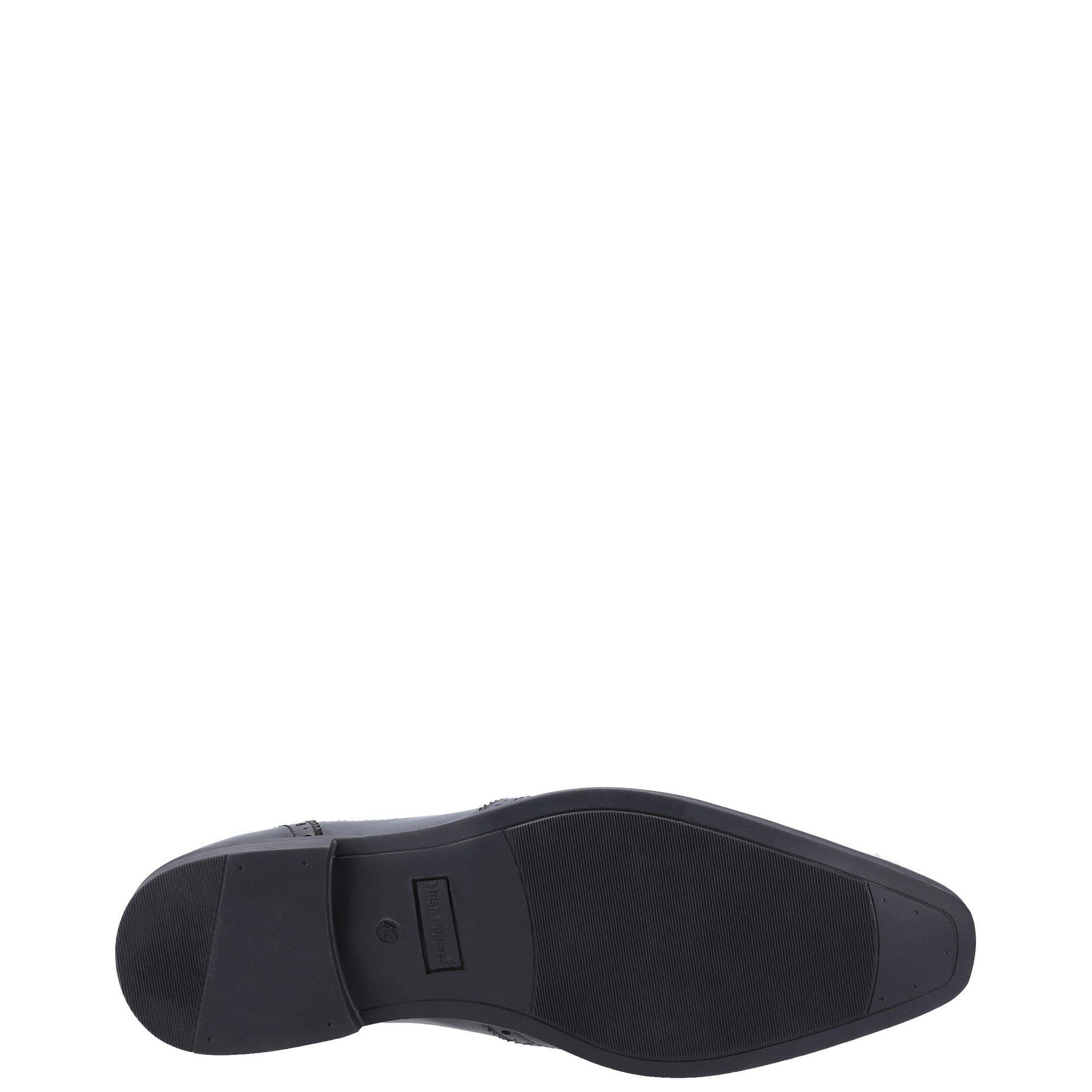 Black - Hush Puppies - Elliot Brogue School Shoe - 4
