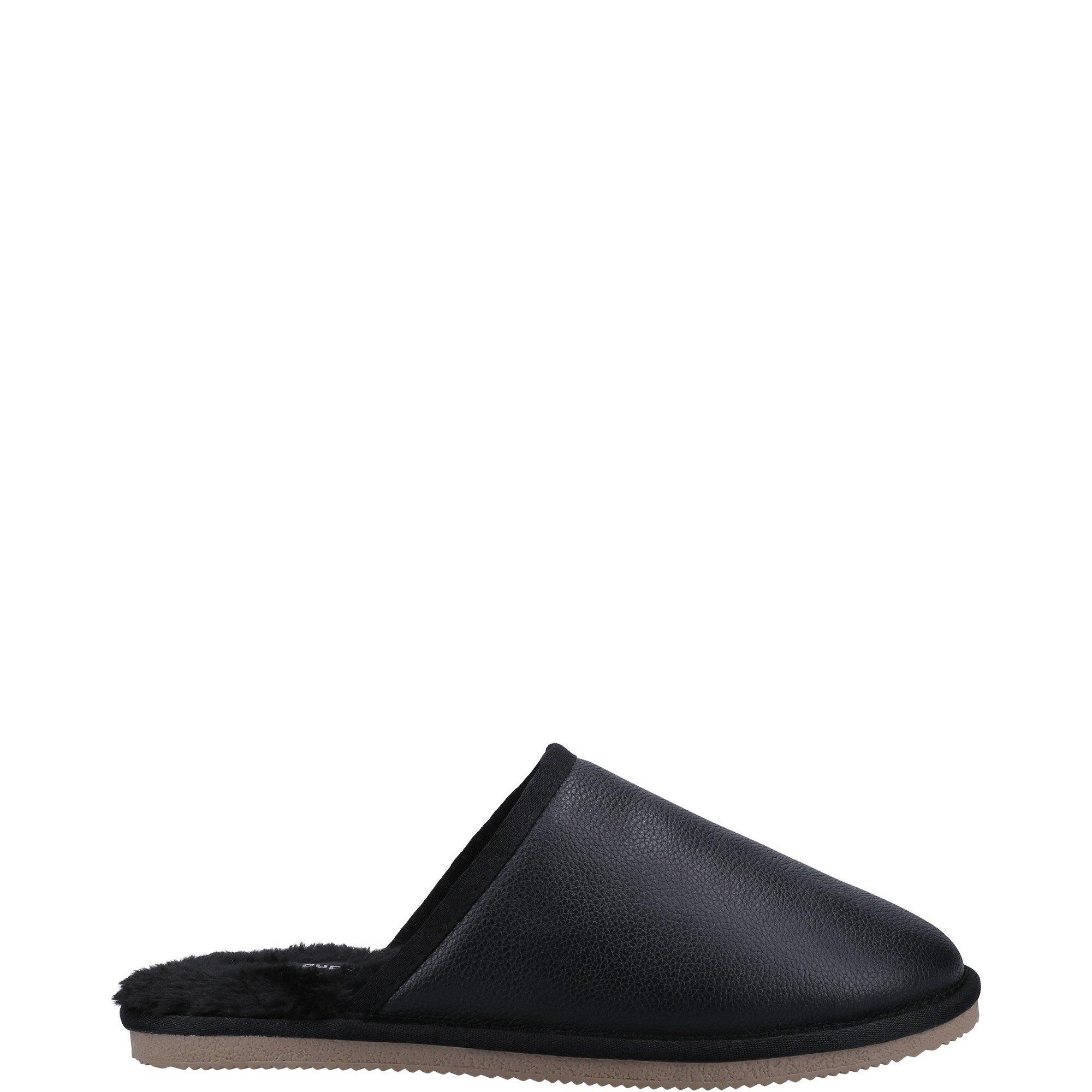 Black - Hush Puppies - Coady Leather Slipper - 1