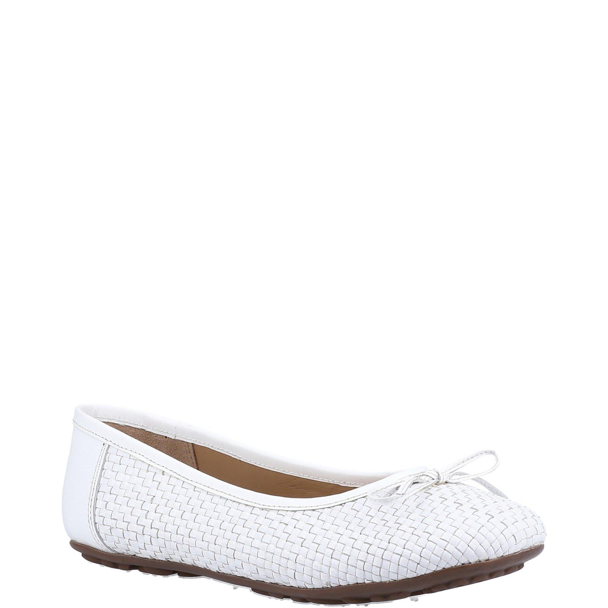 White - Hush Puppies - Janelle Woven Ballerina - 2