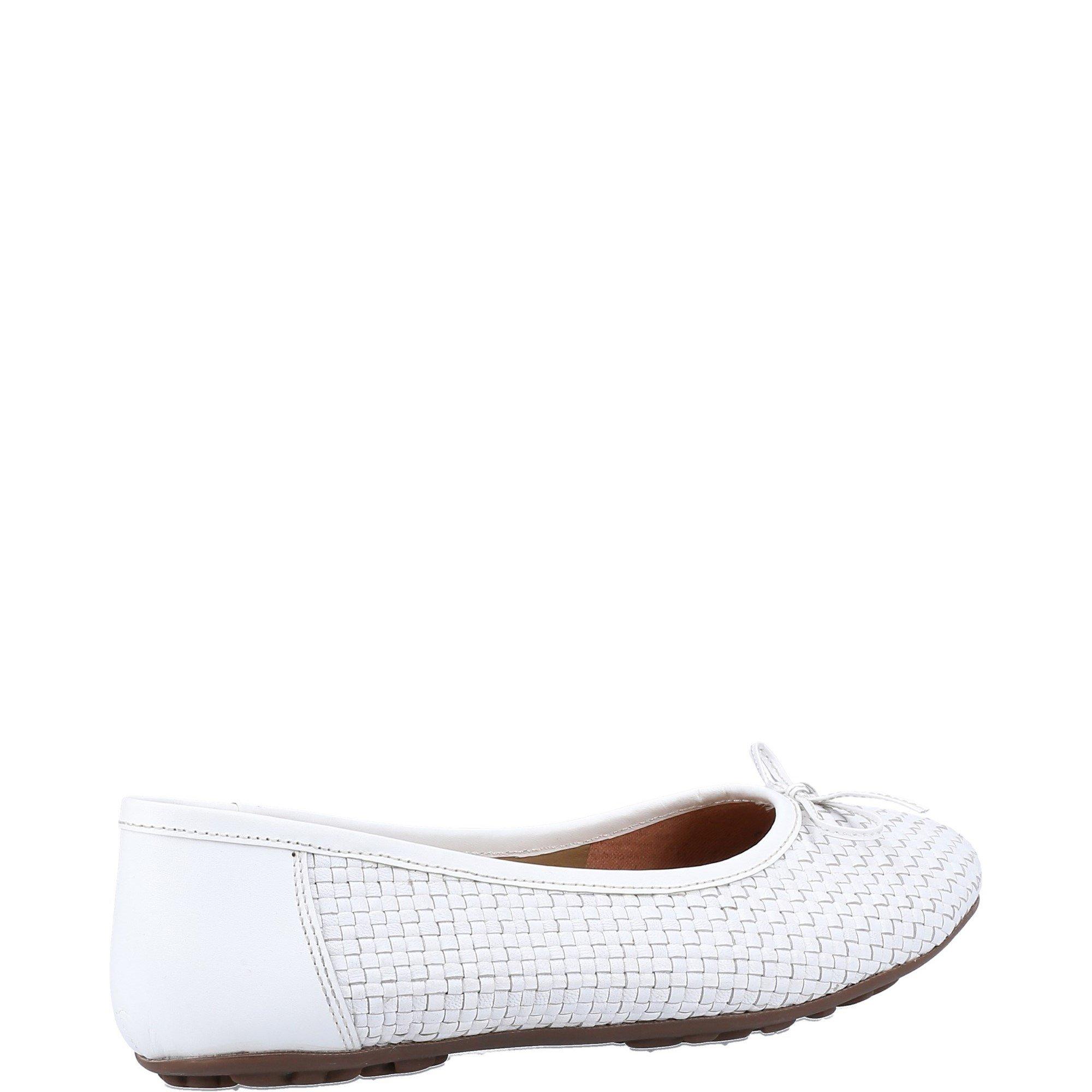 White - Hush Puppies - Janelle Woven Ballerina - 3