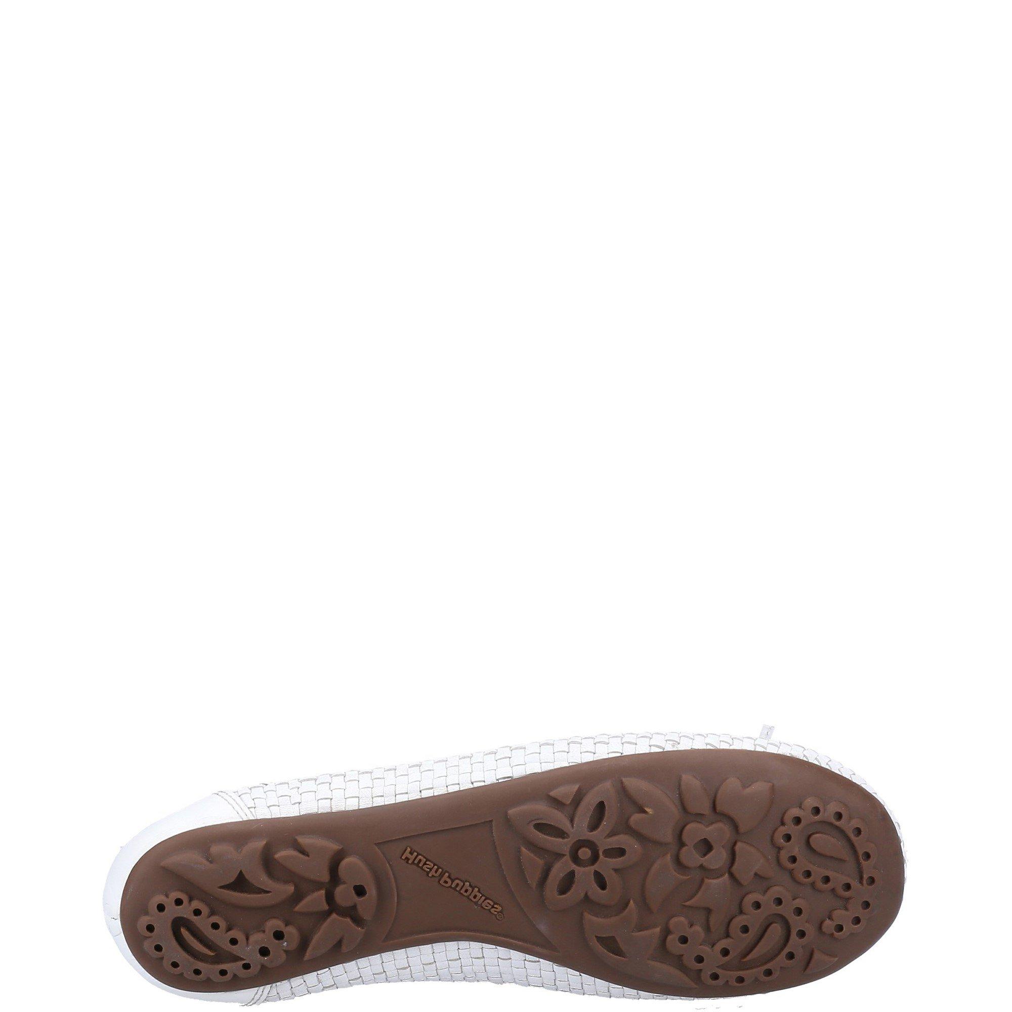 White - Hush Puppies - Janelle Woven Ballerina - 4