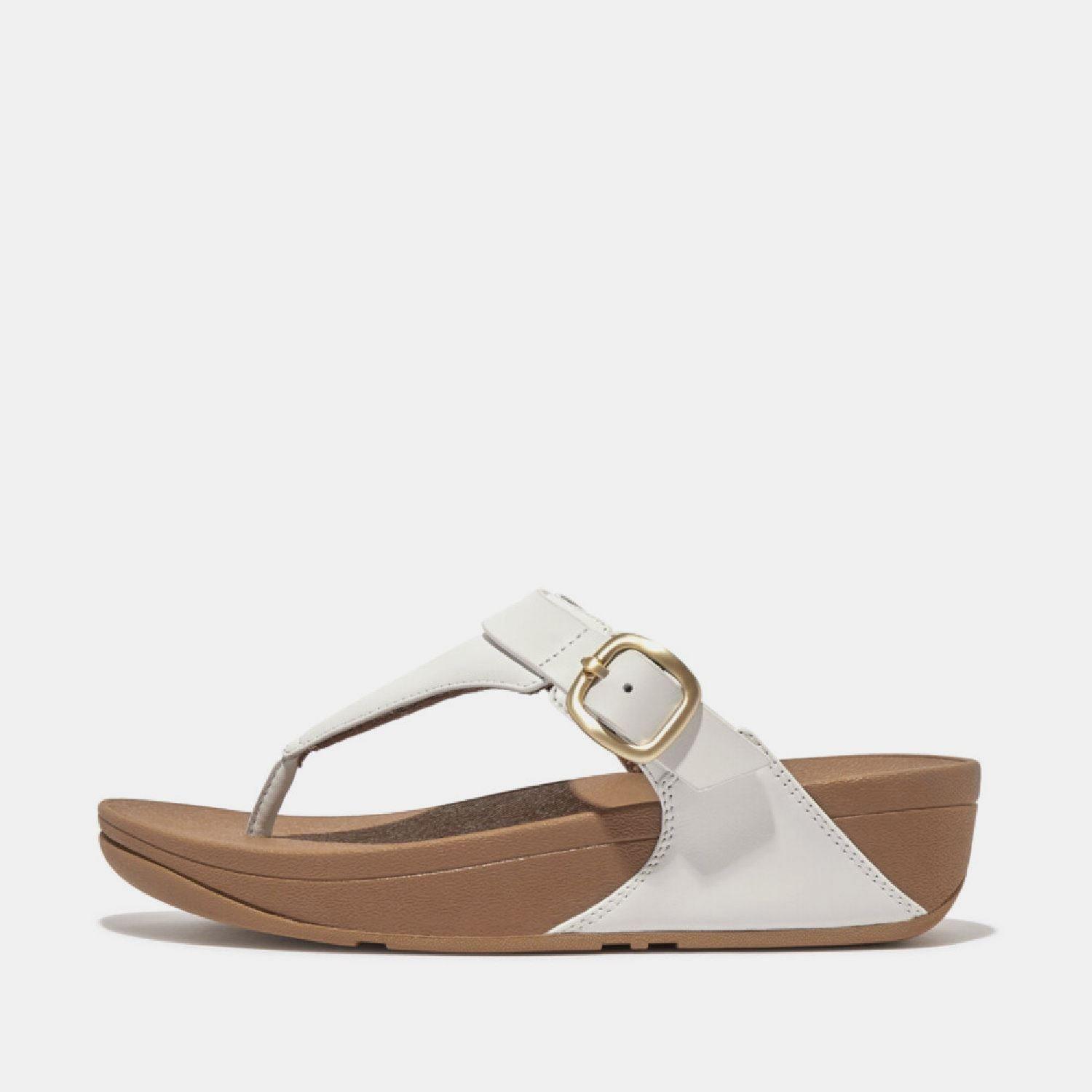 White - FitFlop - Lulu Adjustable Toe-Post Sandals - 1