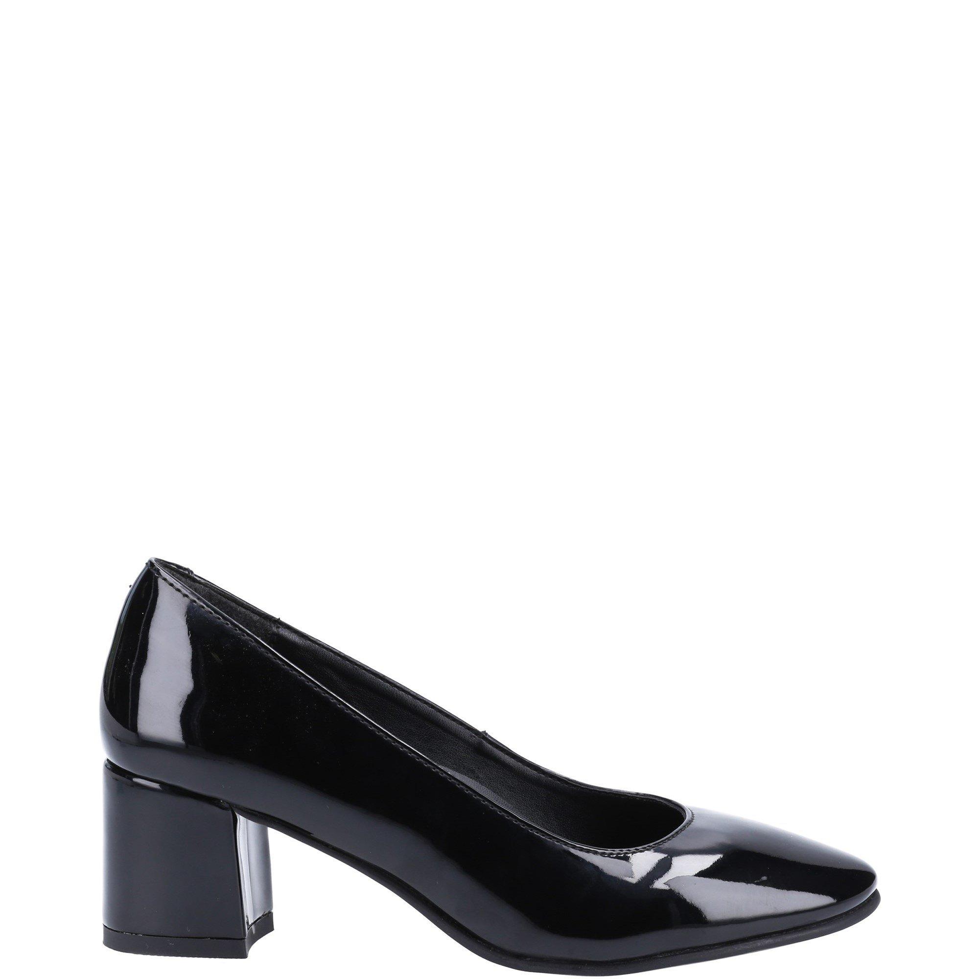 Black - Hush Puppies - Anna Patent Court Shoes - 1