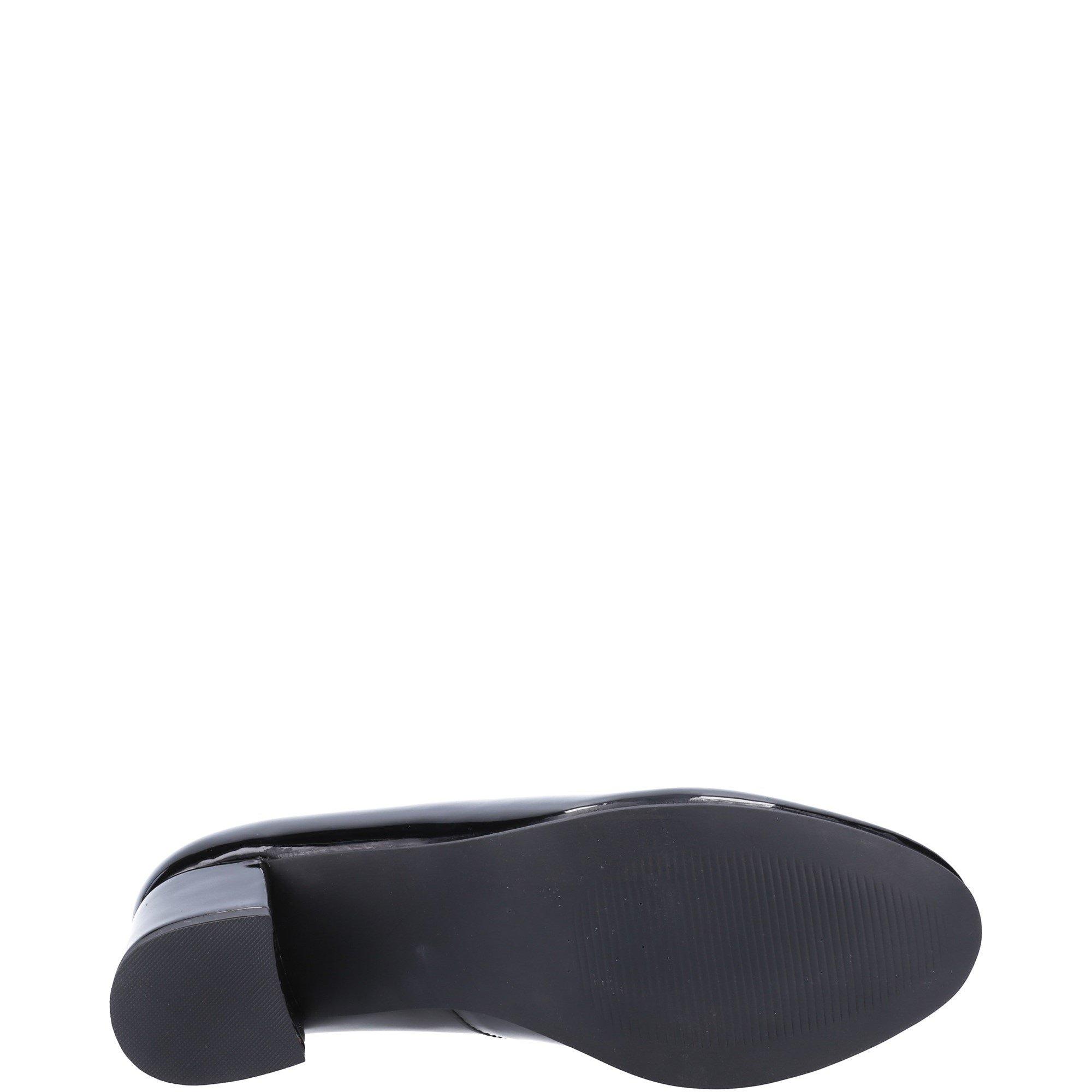 Black - Hush Puppies - Anna Patent Court Shoes - 4