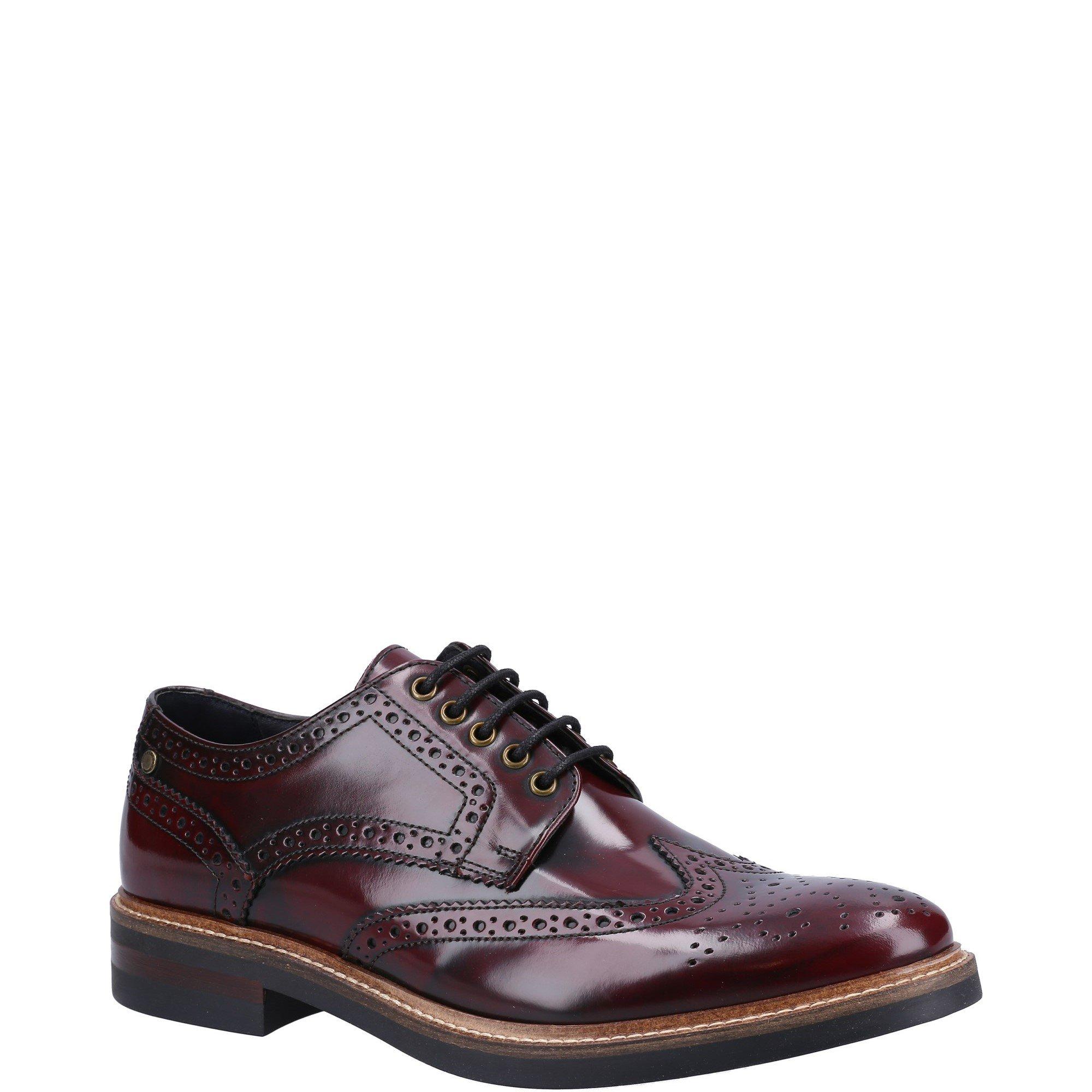 Wine - Base London - Woburn Hi-Shine Brogue Shoe - 2