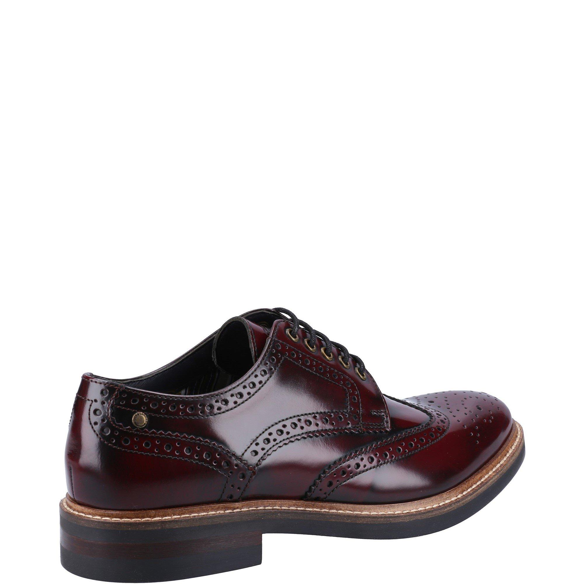 Wine - Base London - Woburn Hi-Shine Brogue Shoe - 3
