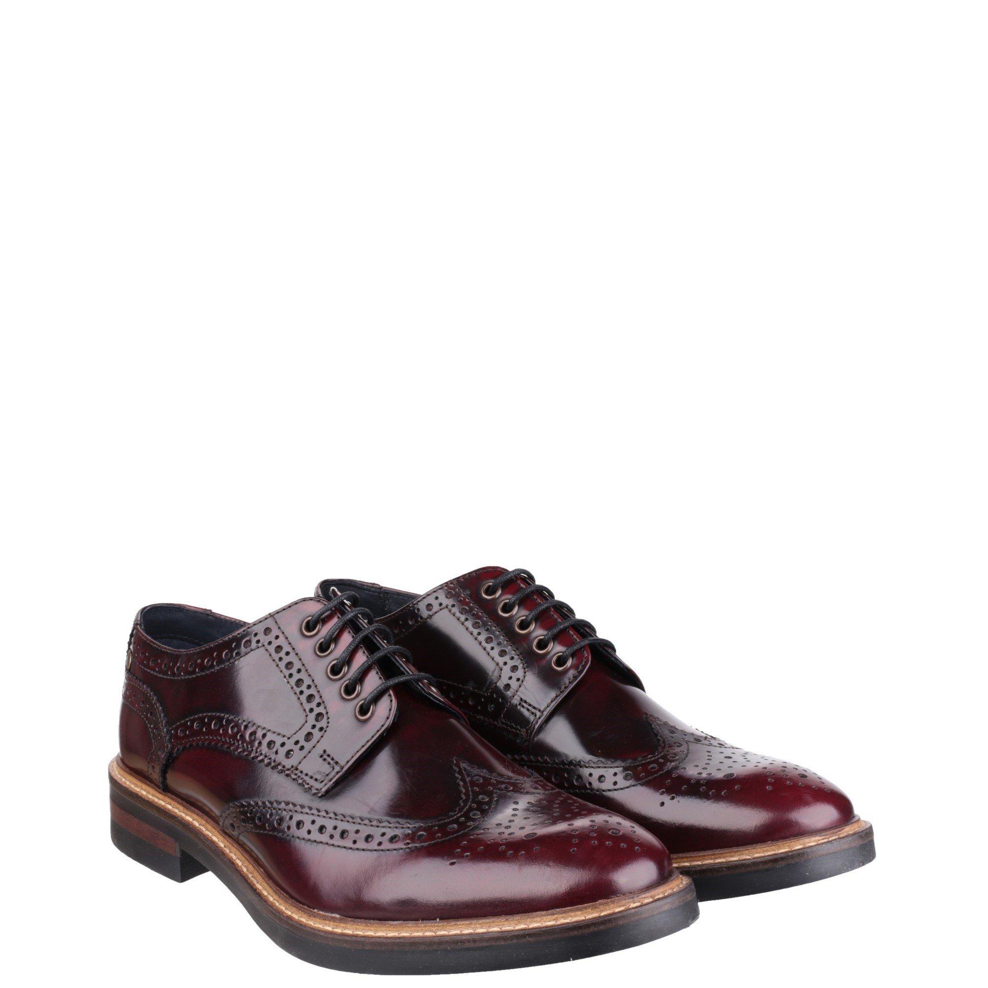 Wine - Base London - Woburn Hi-Shine Brogue Shoe - 4