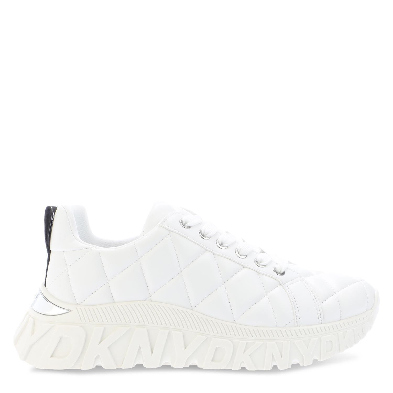 White - DKNY - Lathen Lace Up Trainers - 1