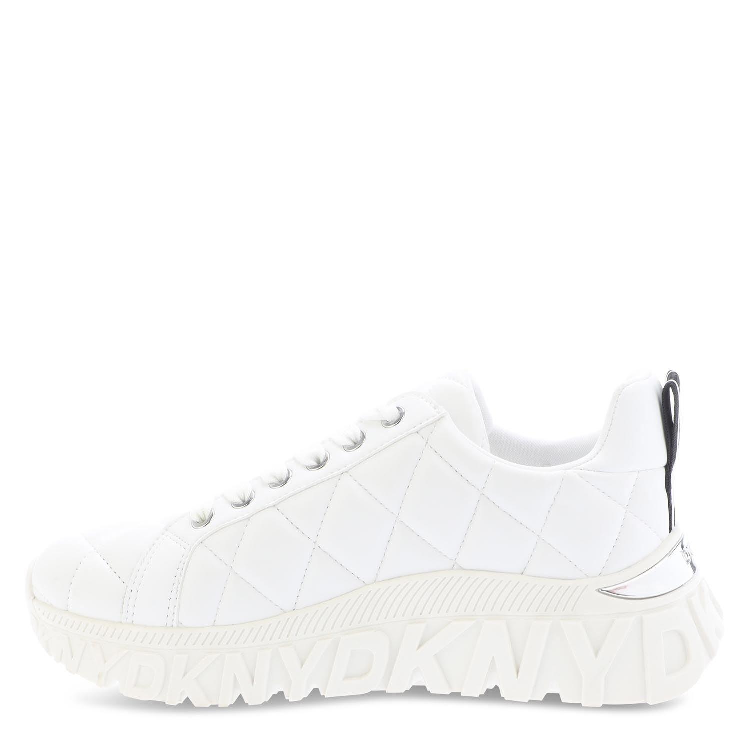 White - DKNY - Lathen Lace Up Trainers - 2