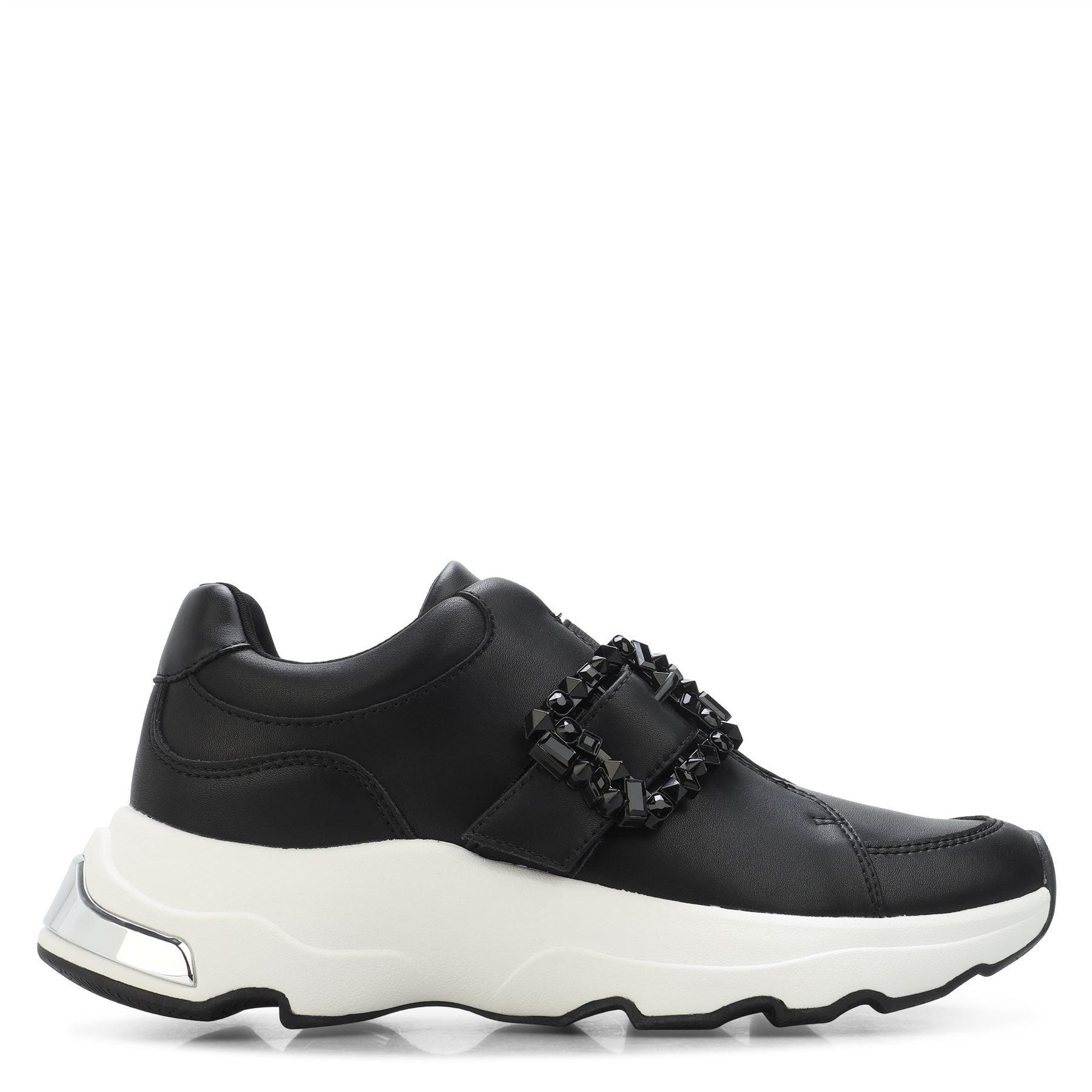 Black - DKNY - Jendaya Buckle Trainers - 1