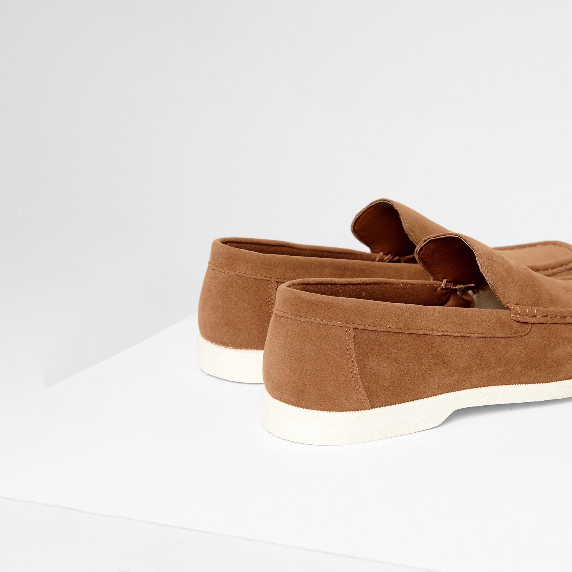 Tan - Threadbare - Faux Suede Slip On Loafers - 3