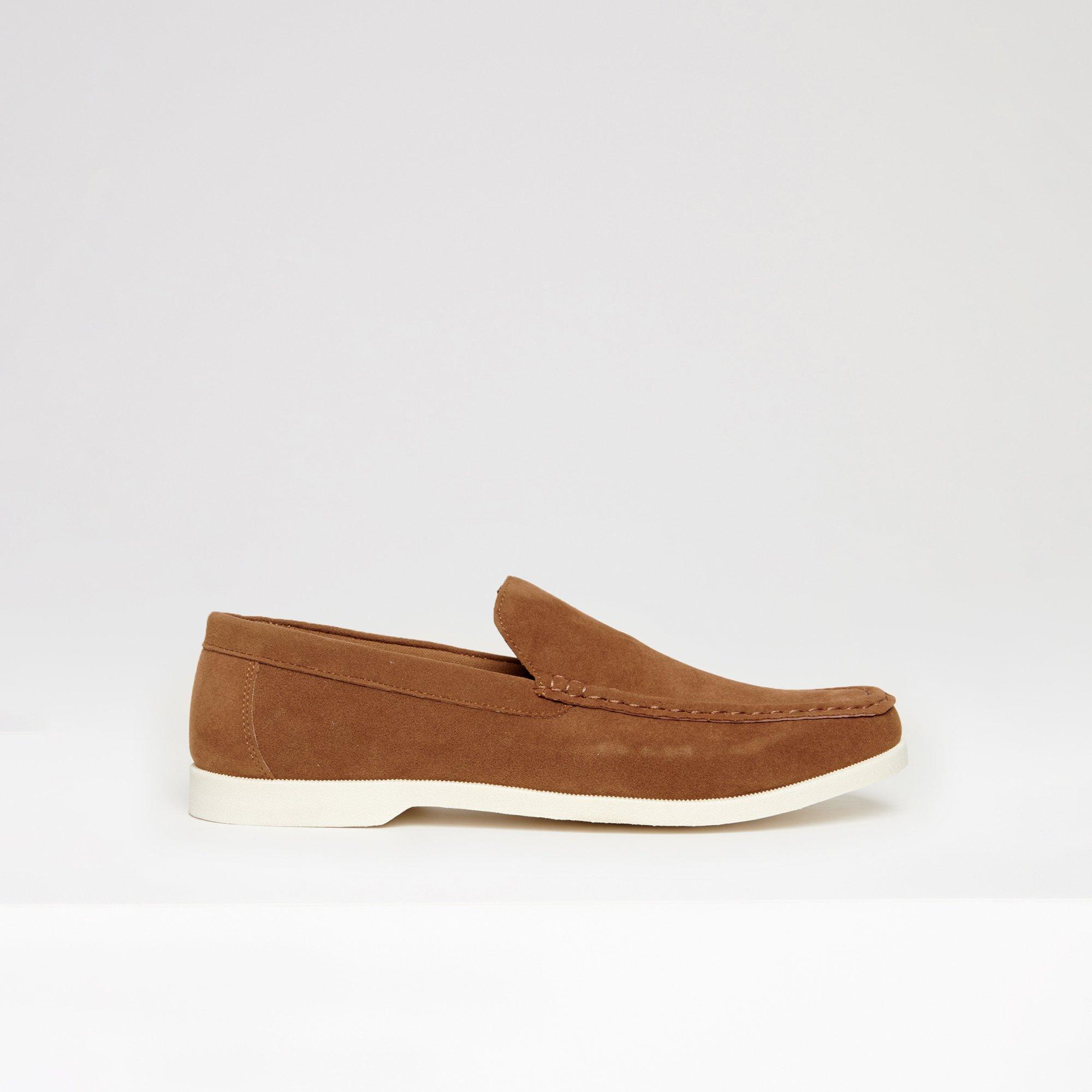 Tan - Threadbare - Faux Suede Slip On Loafers - 4