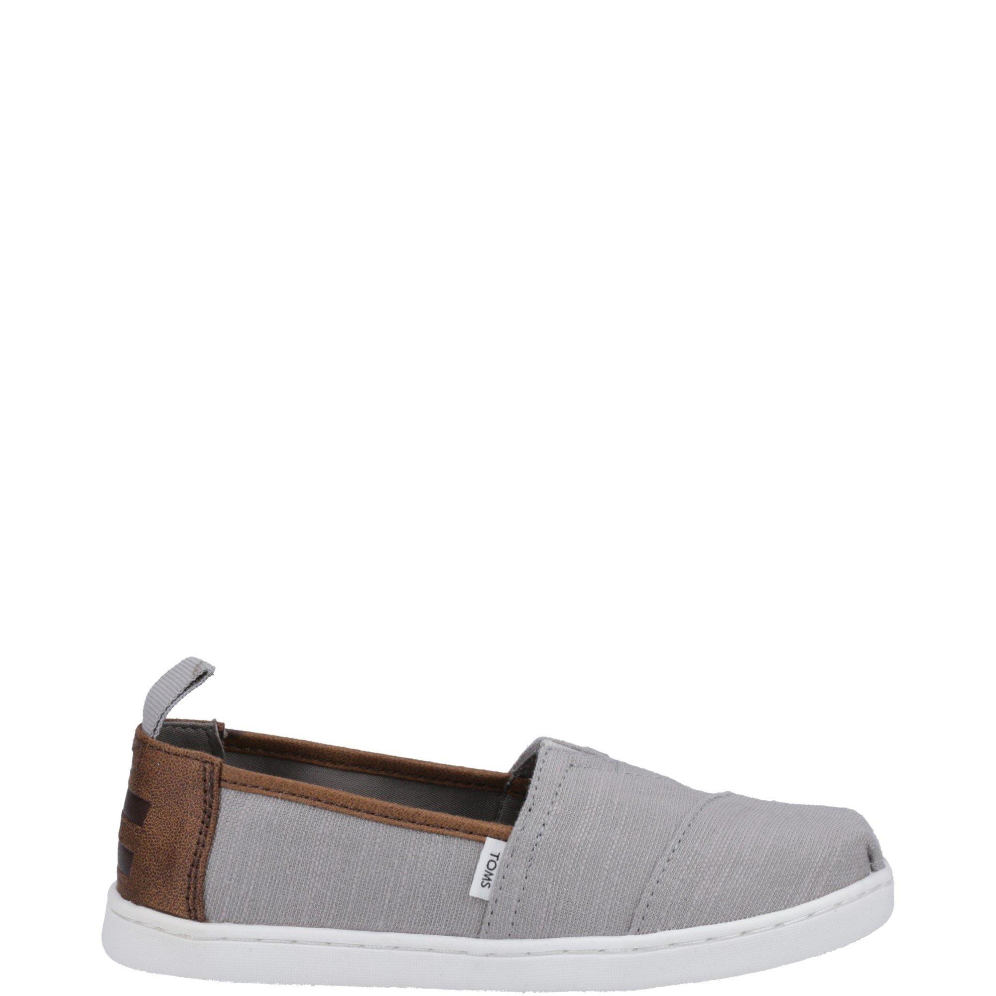 Toms Boys Alpargata Shoes - Grey - 3 (36)