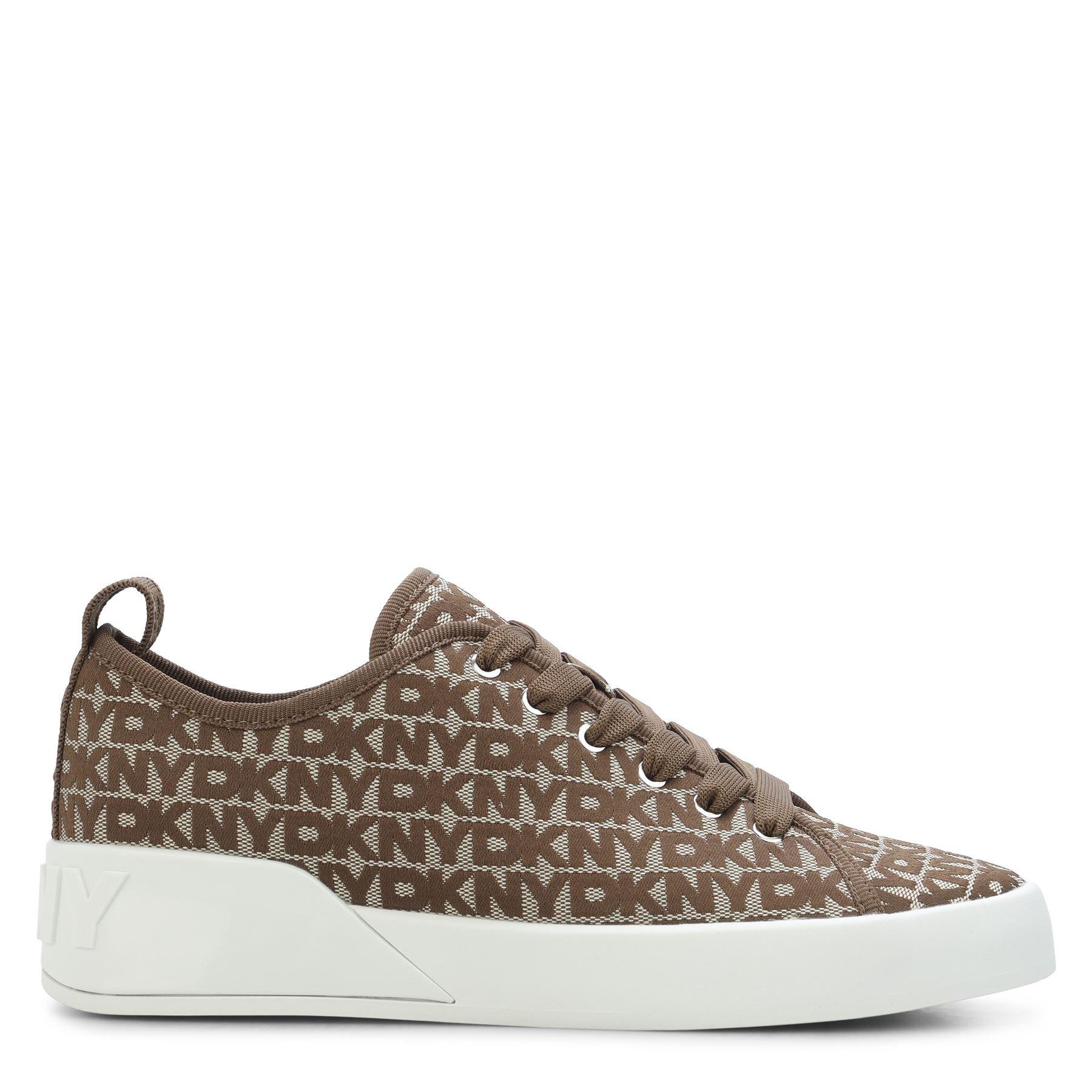 Khaki - DKNY - Mar Lace Up Trainers - 1