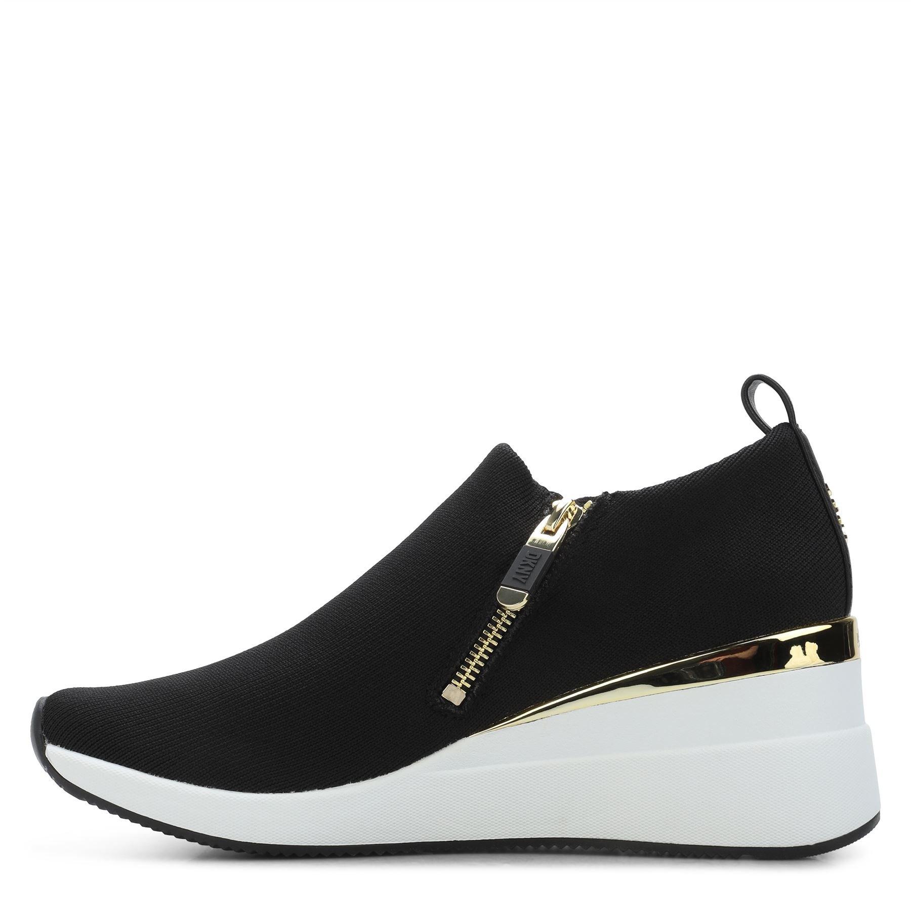 Black - DKNY - Palma Wedge Trainers - 2