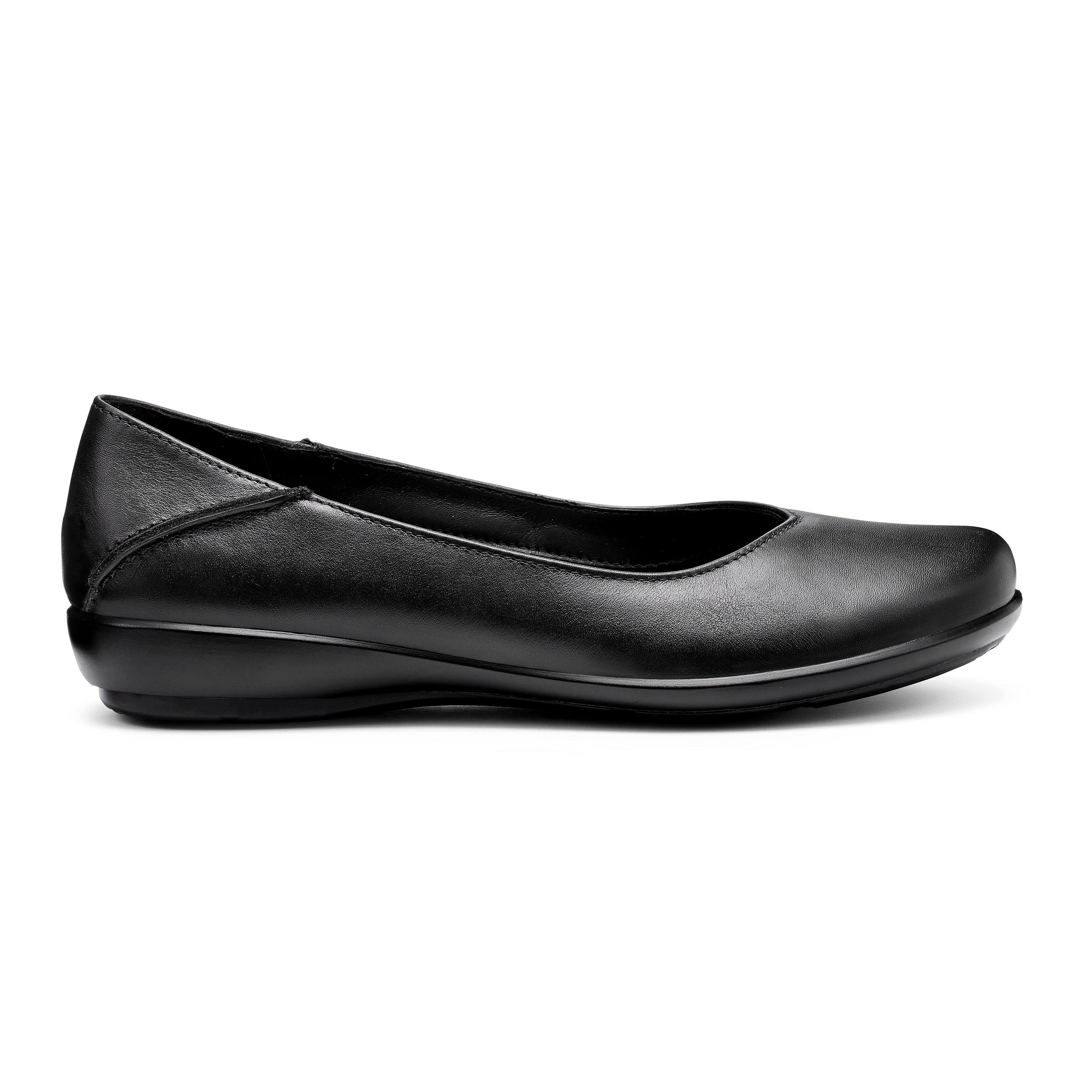 Black - Hotter - Birdie Ballerina Pumps Wide Fit - 1