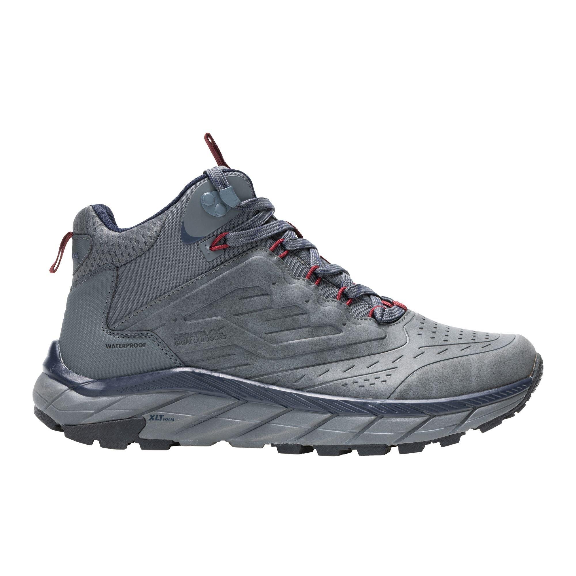 Granite / Navy - Regatta - Mens Derino Mid Waterproof Boots - 1