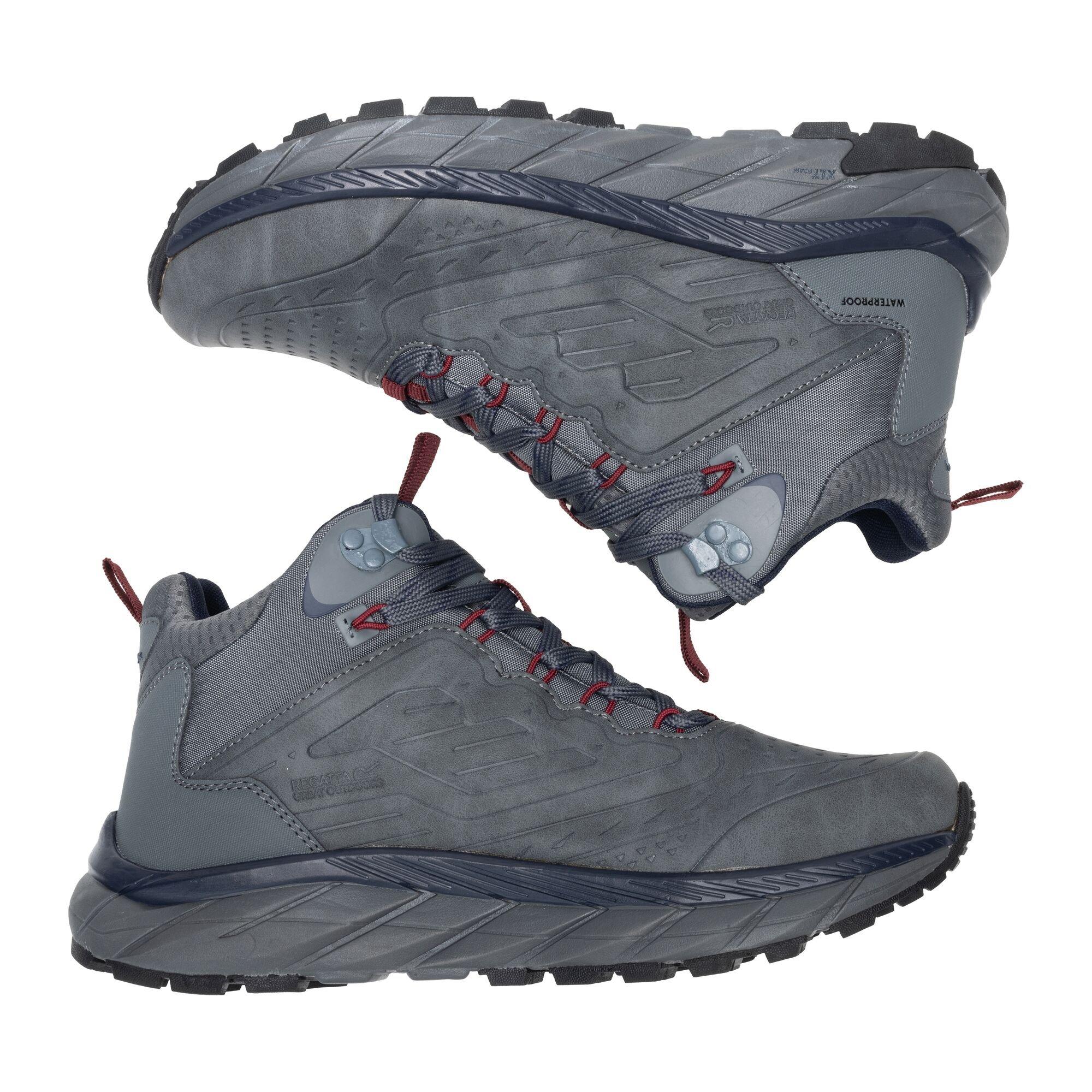 Granite / Navy - Regatta - Mens Derino Mid Waterproof Boots - 3