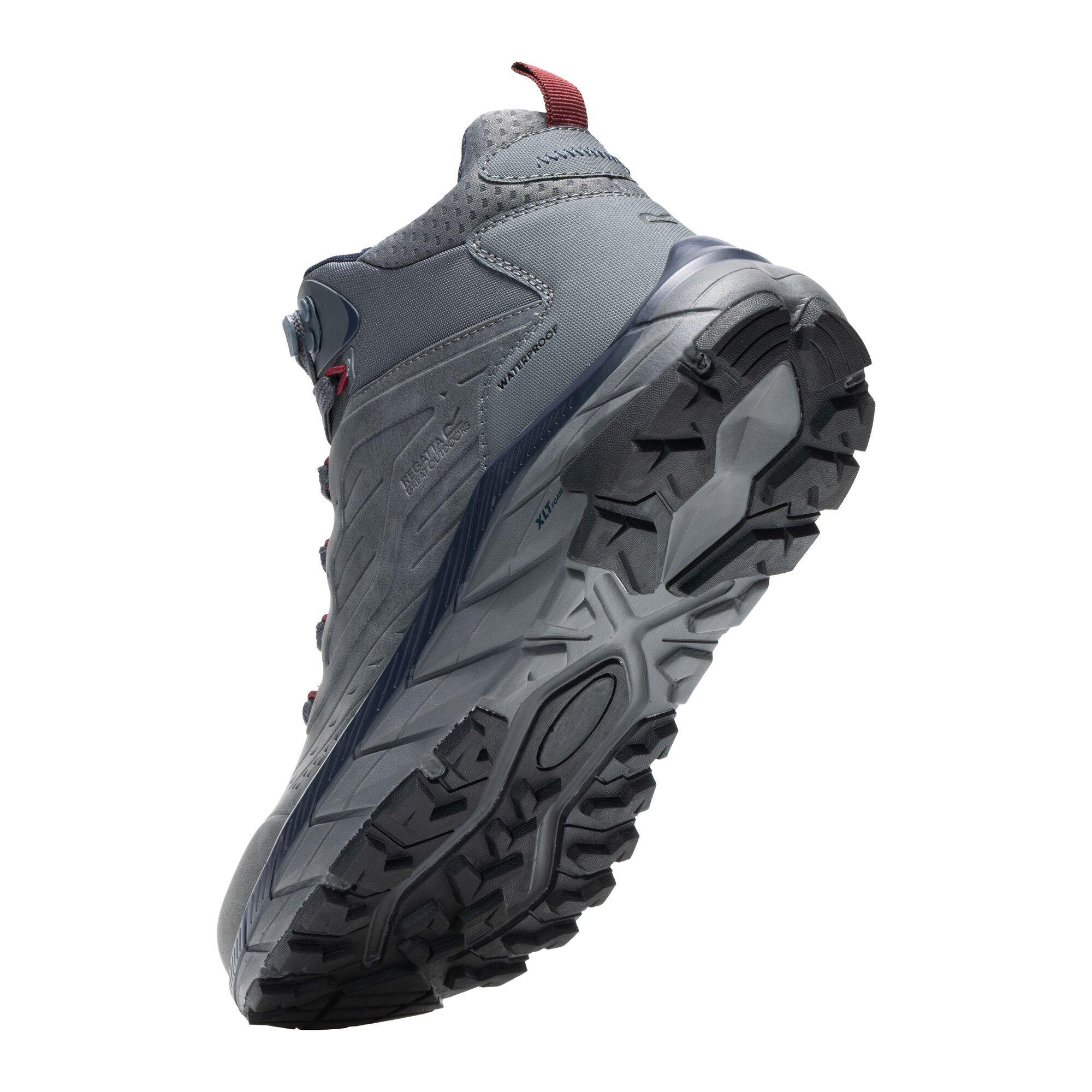 Granite / Navy - Regatta - Mens Derino Mid Waterproof Boots - 6