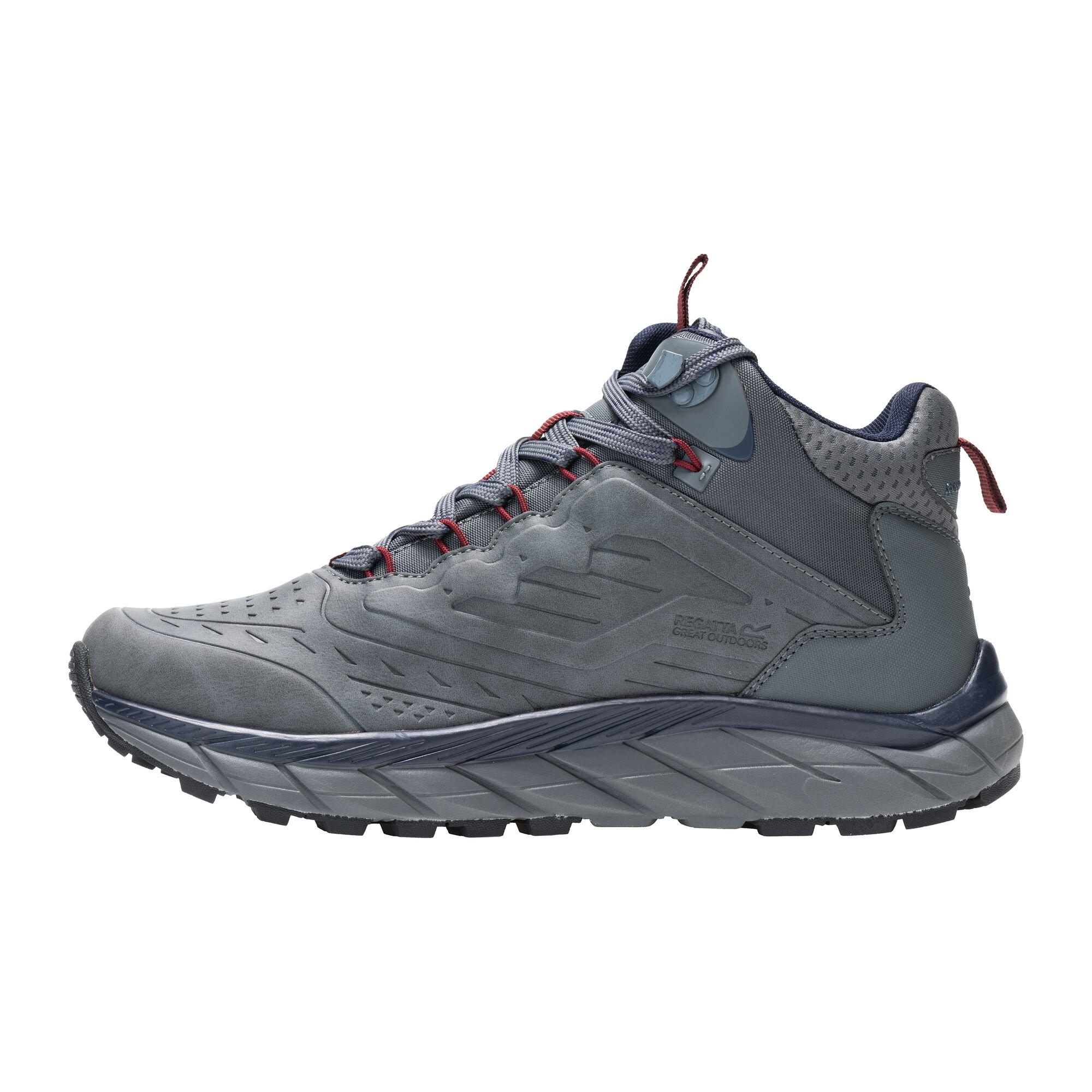 Granite / Navy - Regatta - Mens Derino Mid Waterproof Boots - 9