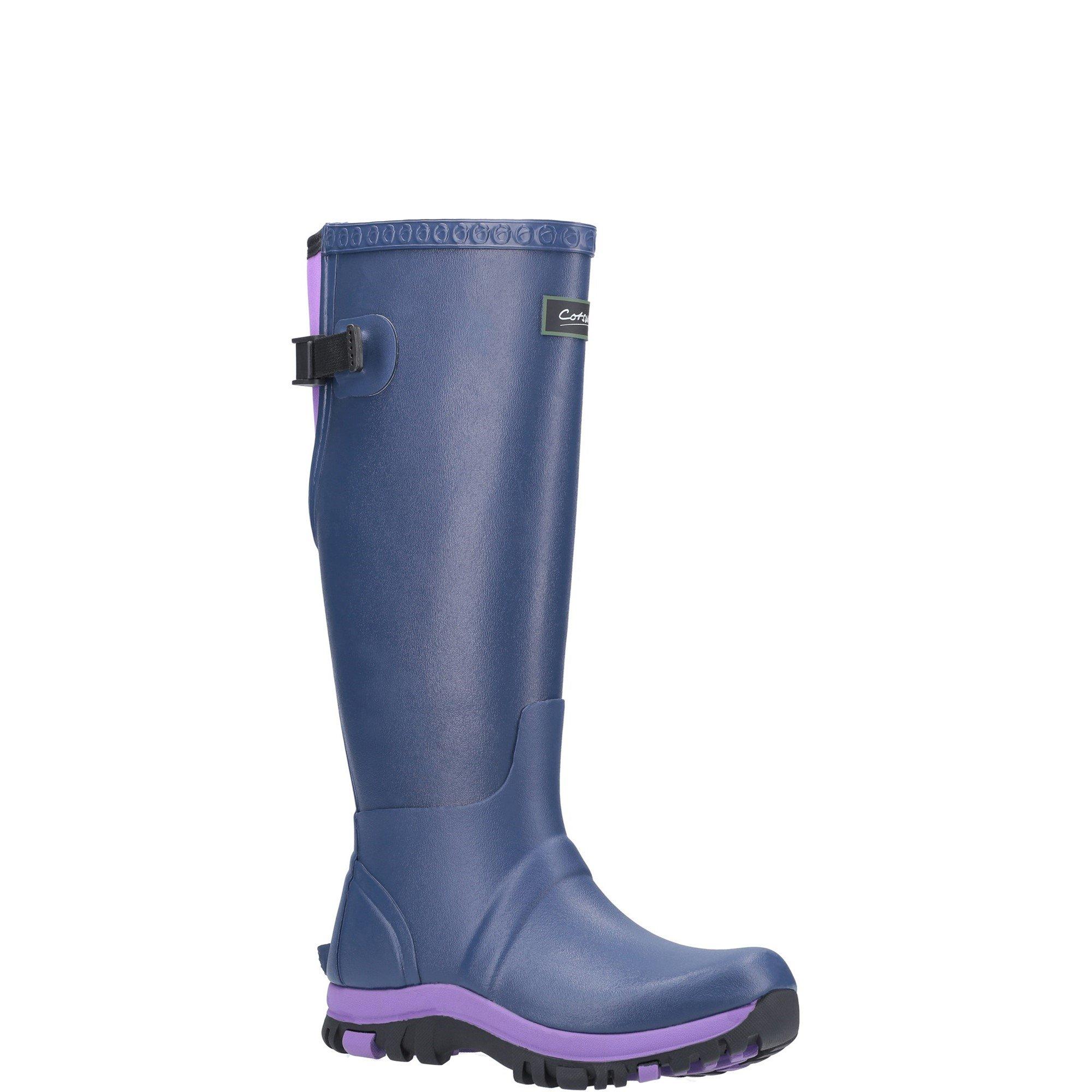 Blue - Cotswold - Realm Adjustable Wellington Boot - 2