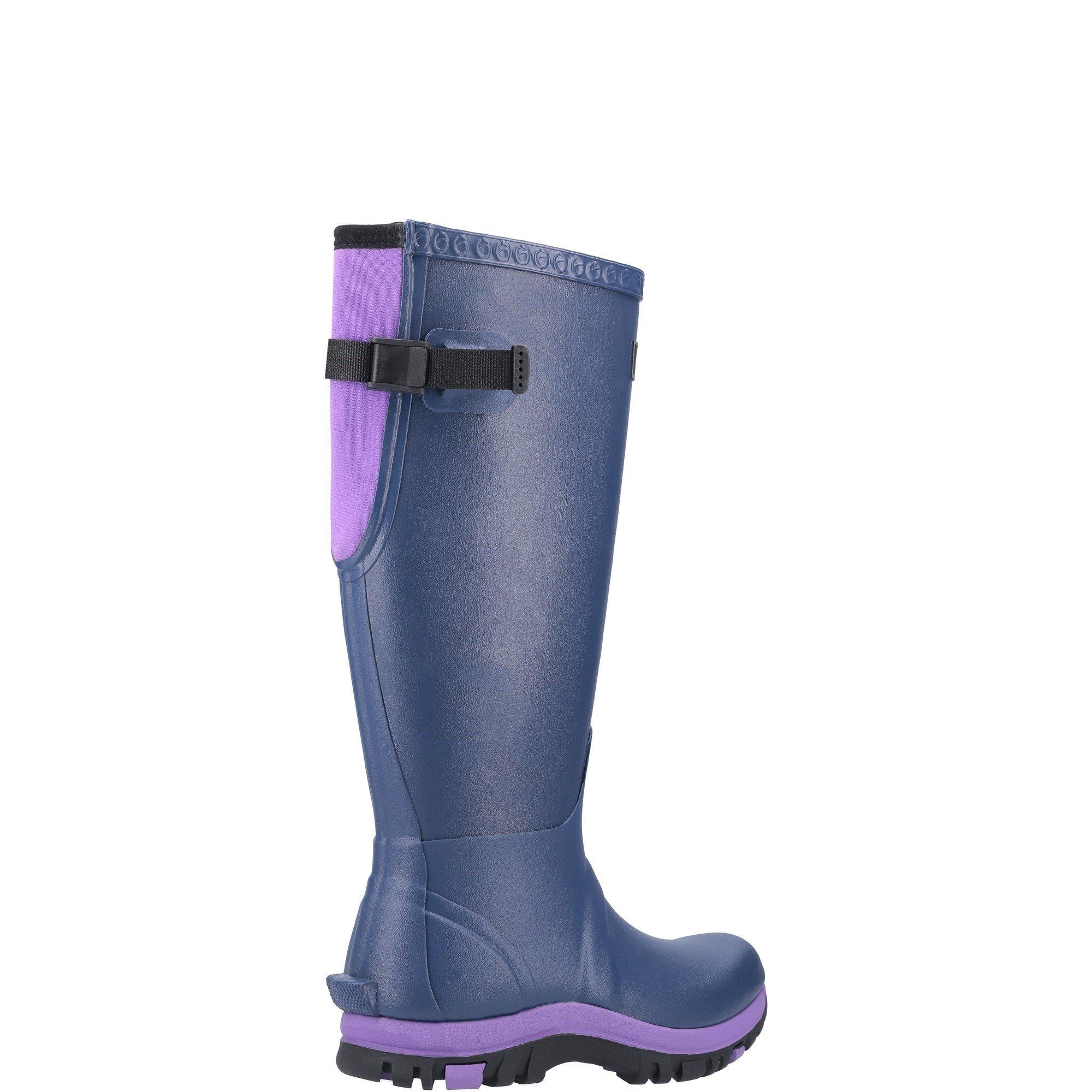 Blue - Cotswold - Realm Adjustable Wellington Boot - 3