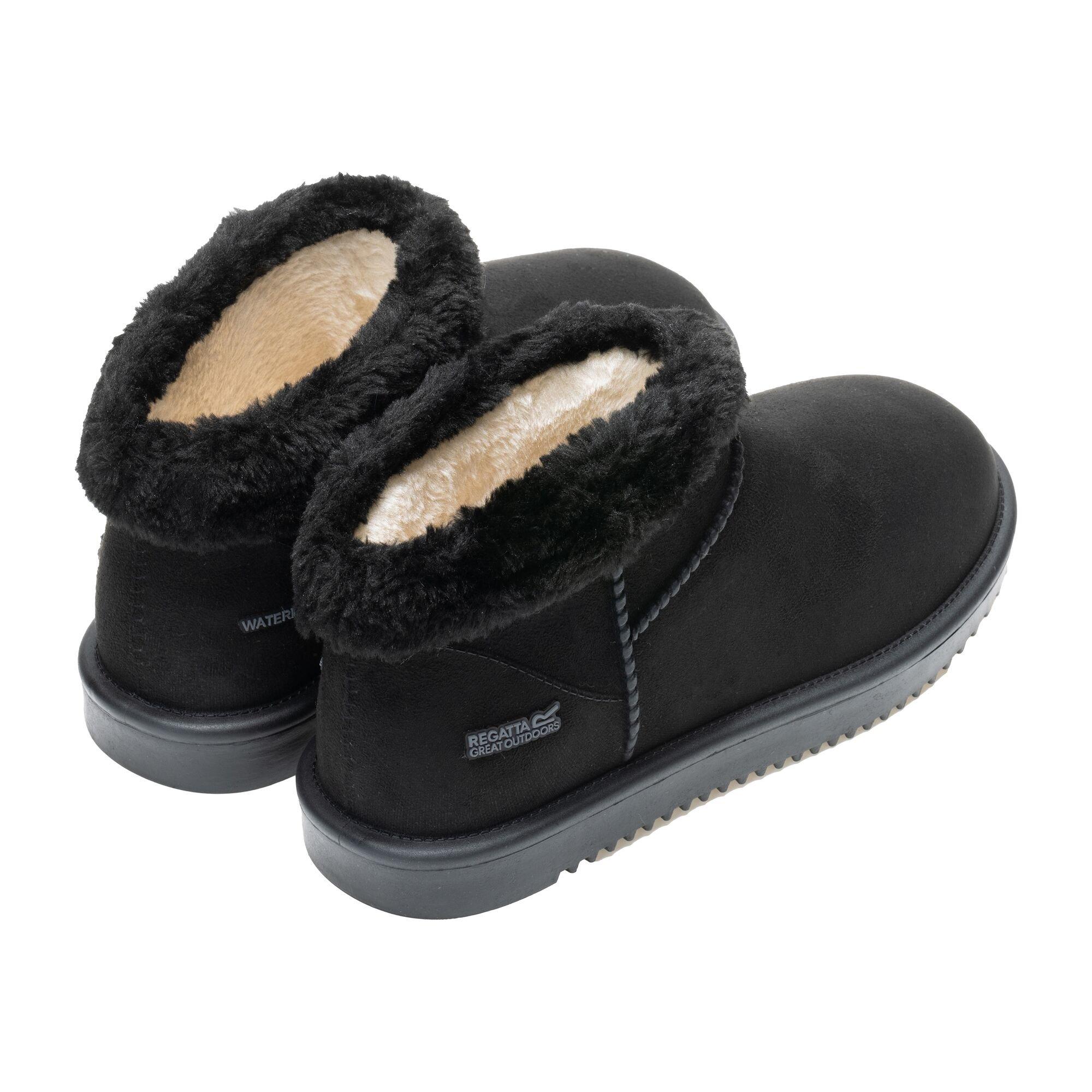 Black - Regatta - Womens Risley Short Borg Waterproof Boots - 2