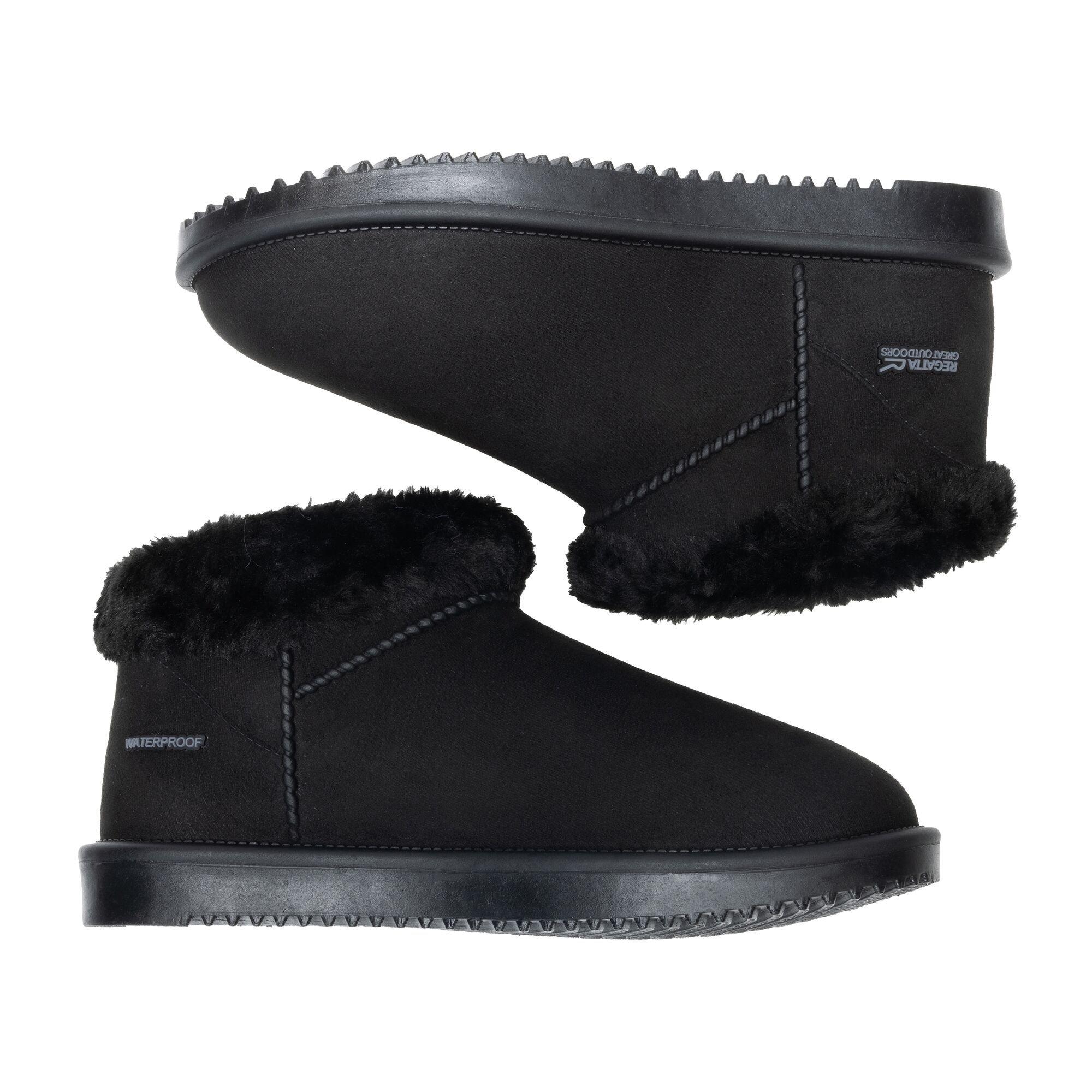 Black - Regatta - Womens Risley Short Borg Waterproof Boots - 3