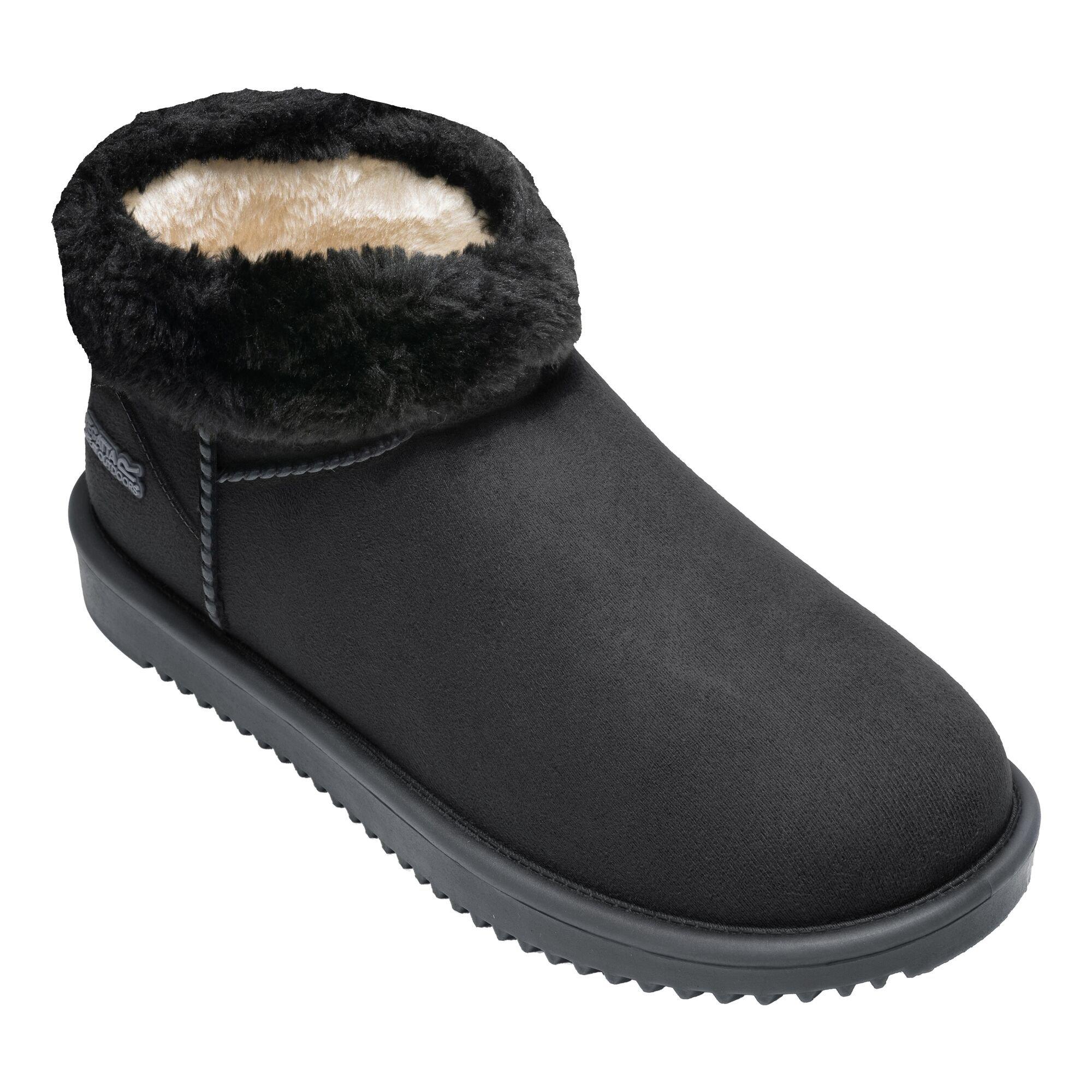 Black - Regatta - Womens Risley Short Borg Waterproof Boots - 4