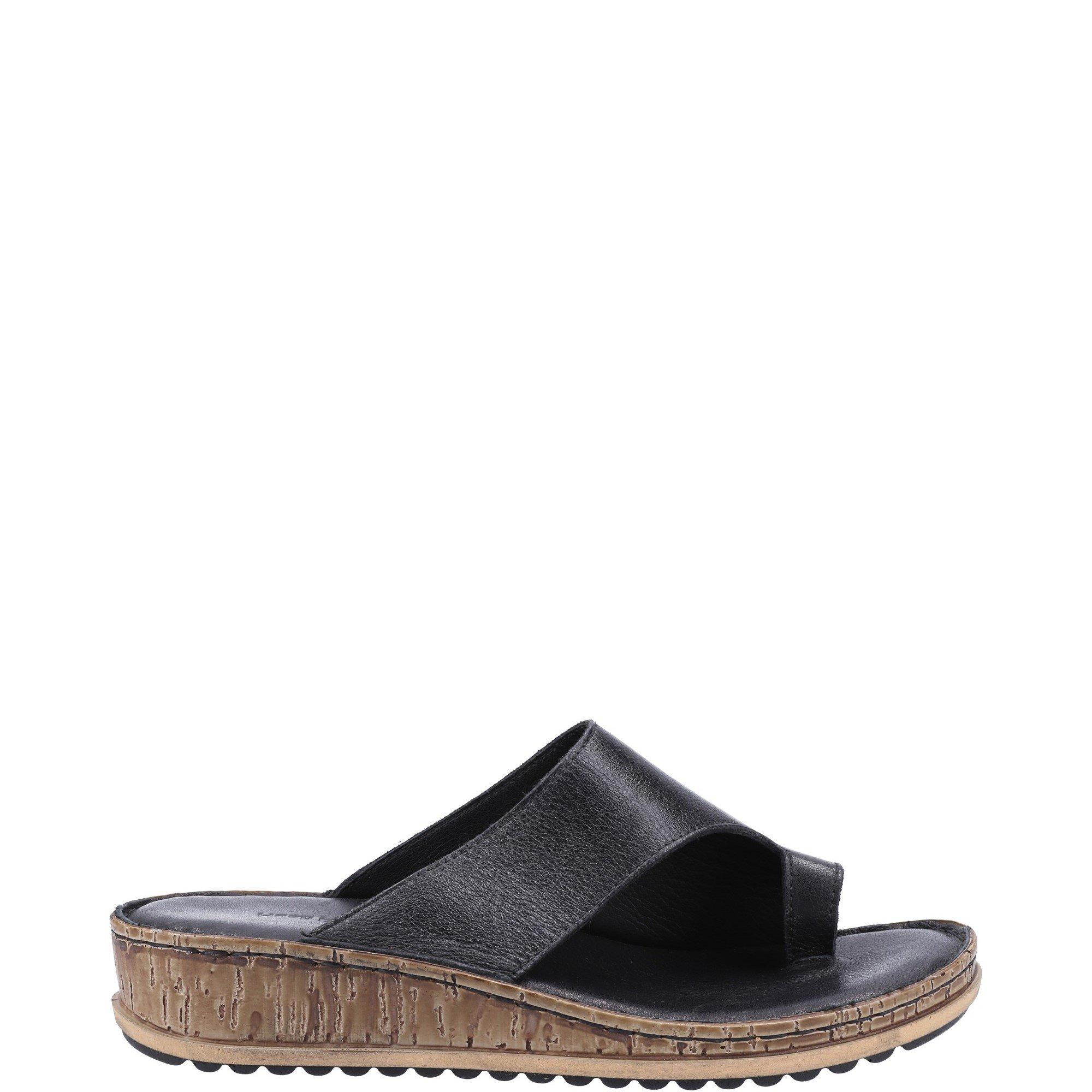 Hush Puppies Women's Elissa Toepost Sandal - Black - 5 (38)