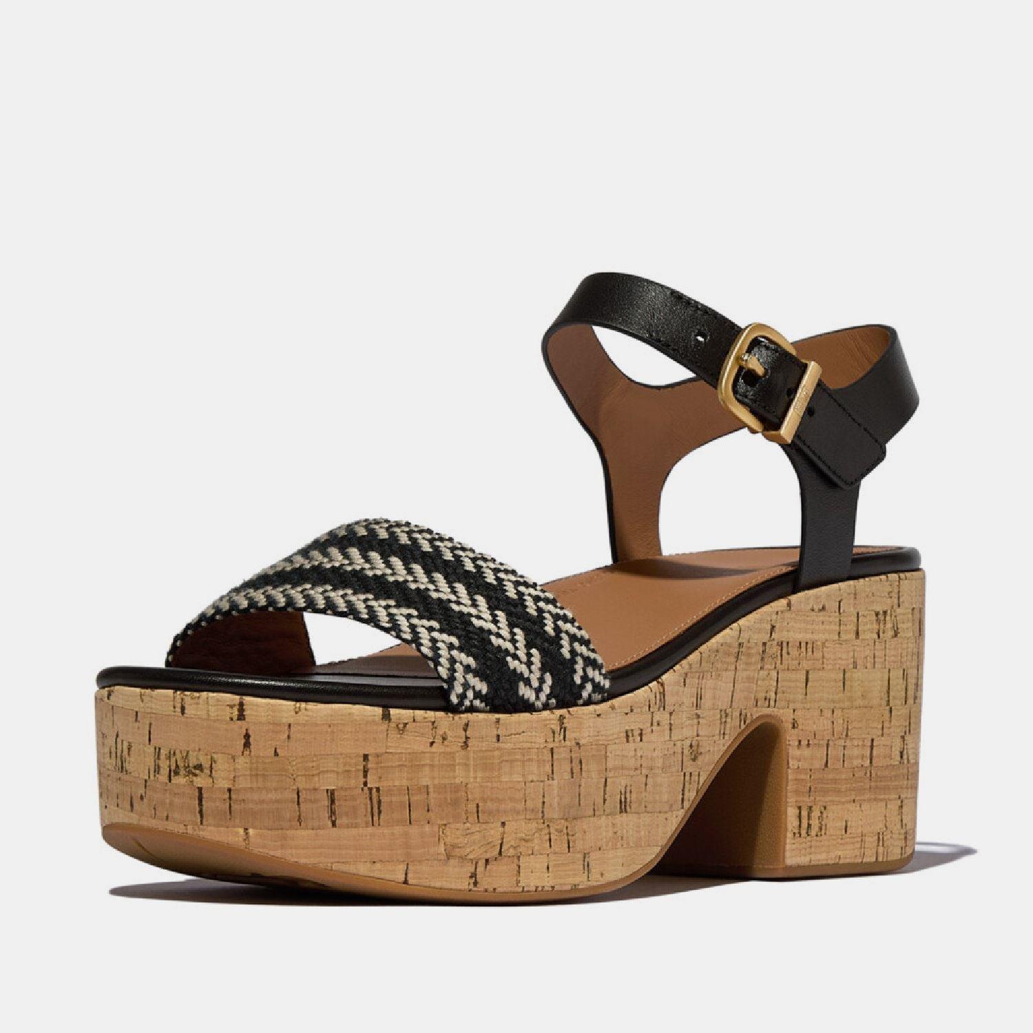 Black - FitFlop - Platfforms Ankle-Strap Sandals - 2