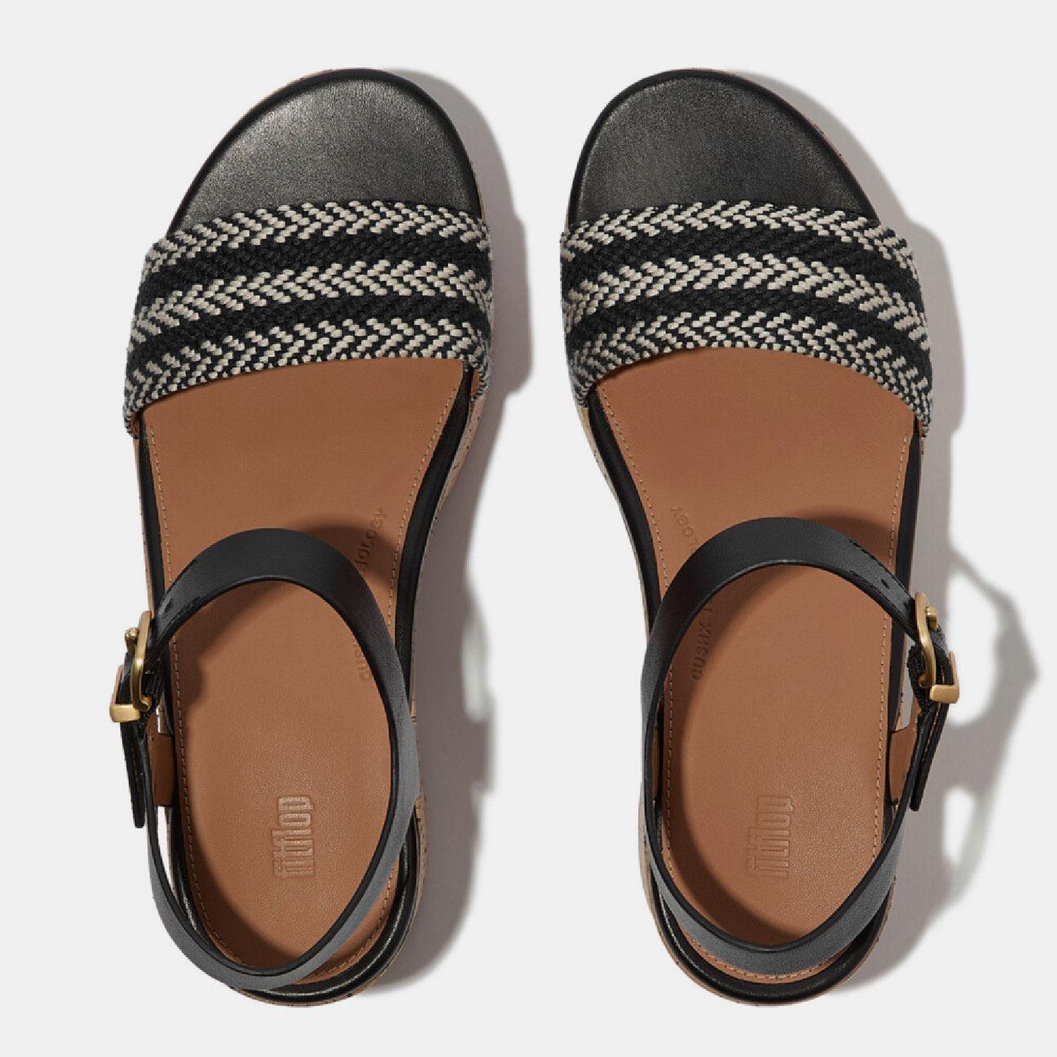 Black - FitFlop - Platfforms Ankle-Strap Sandals - 3