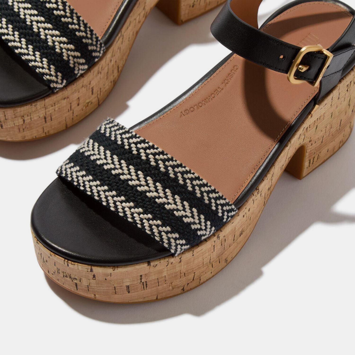 Black - FitFlop - Platfforms Ankle-Strap Sandals - 5