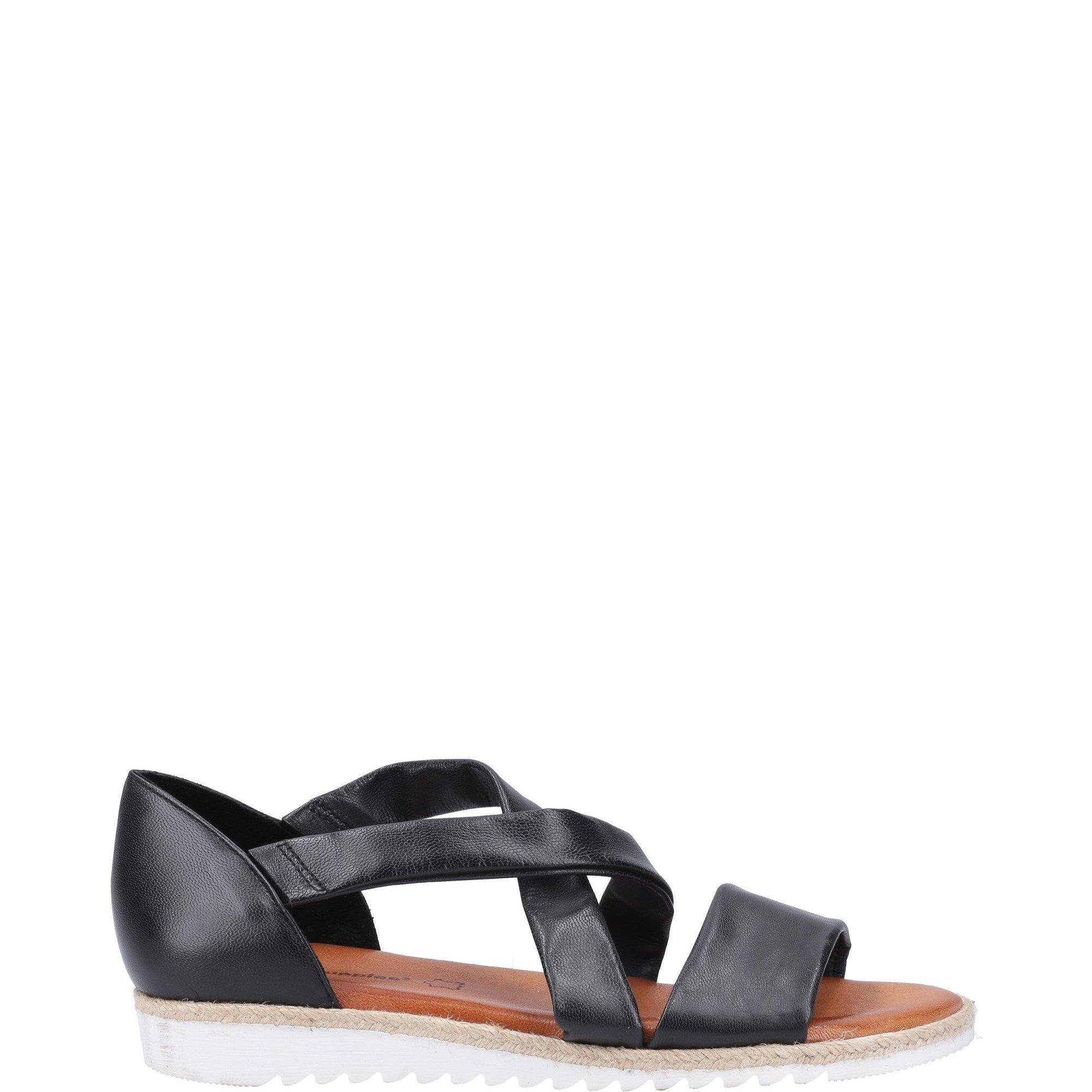 Black - Hush Puppies - Gemma Espadrille Wedge Sandal - 1