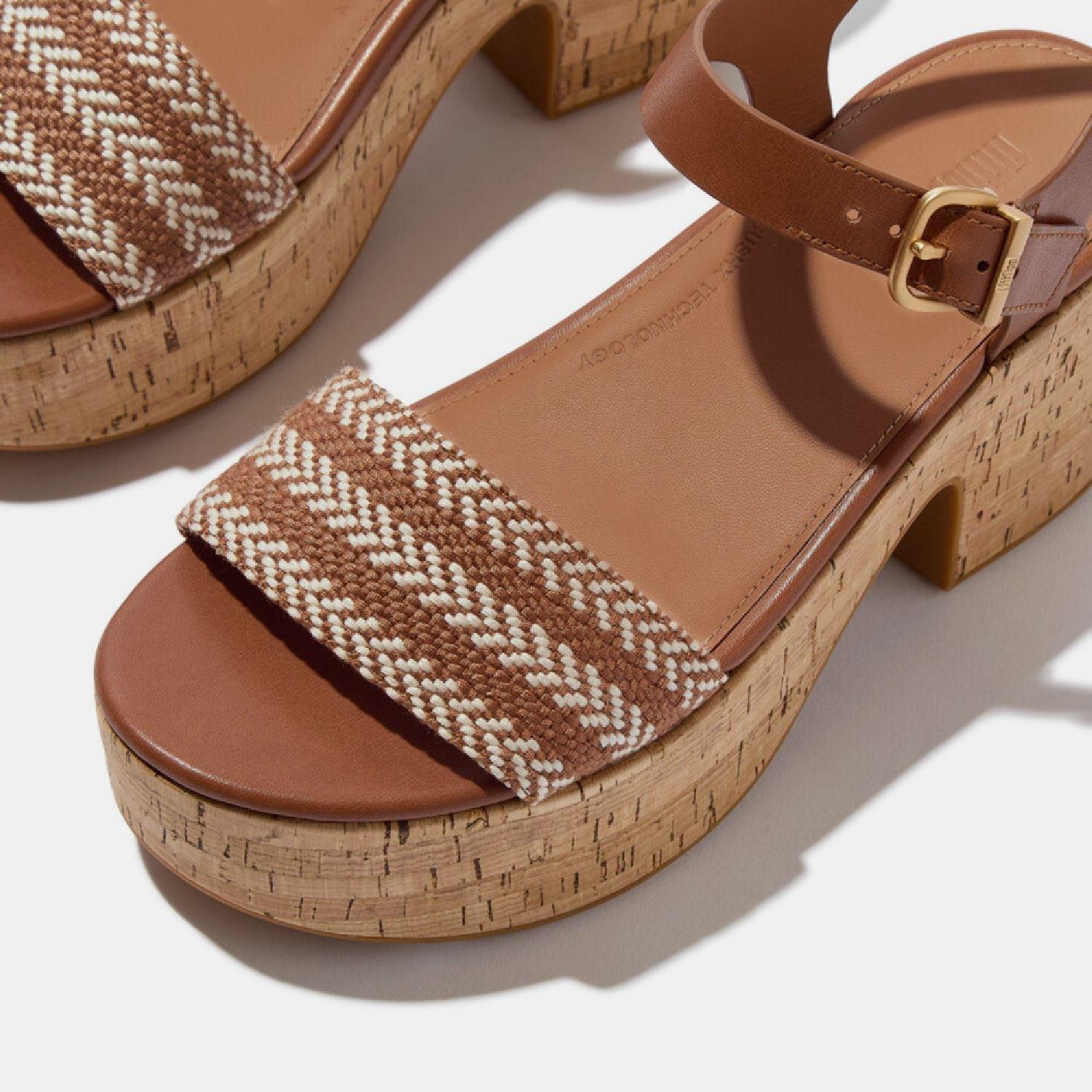 Tan - FitFlop - Platfforms Ankle-Strap Sandals - 6