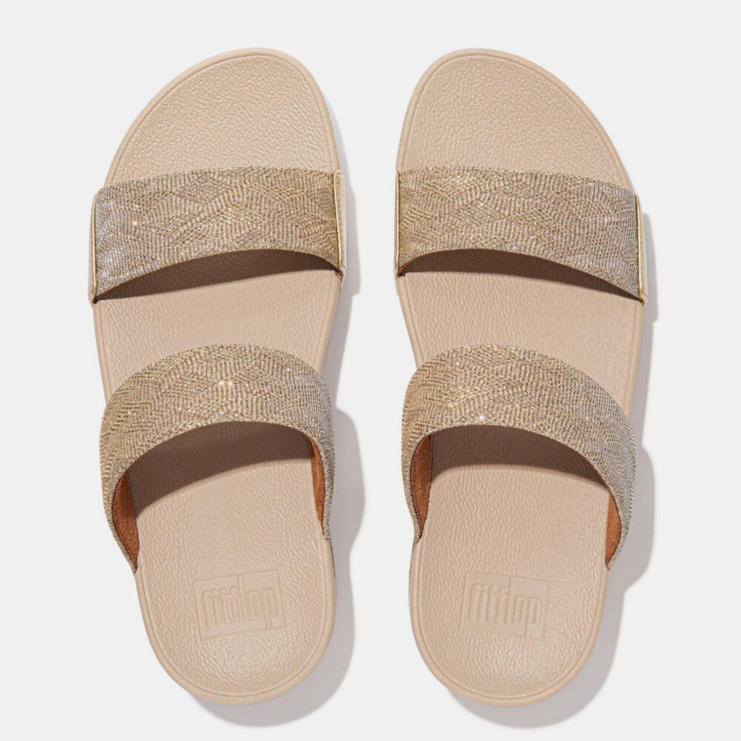 Rose Gold - Fitflop - Lulu Glitz Slides - 3