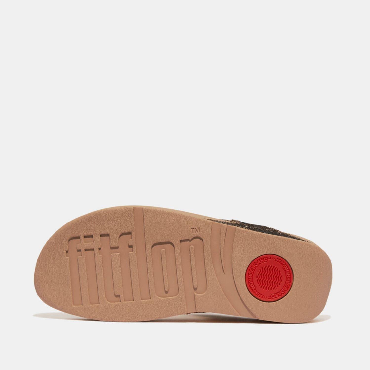 Gold - Fitflop - Lulu Glitterball Toe-Post Sandals - 4