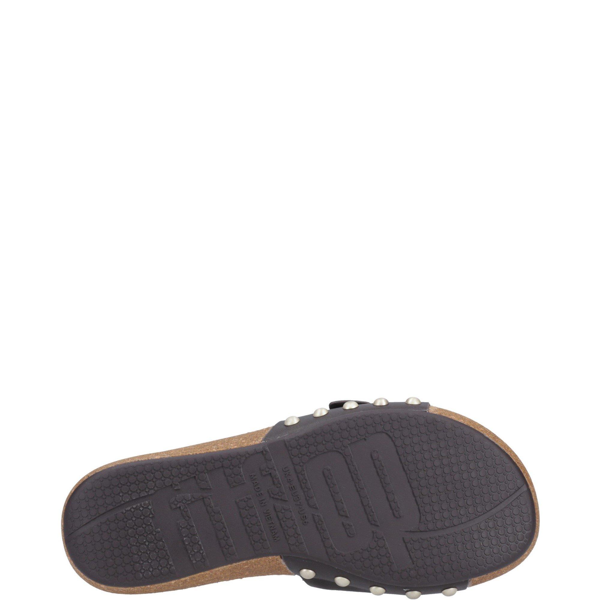Chocolate - FitFlop - iQushion Adjustable Buckle Slides - 4