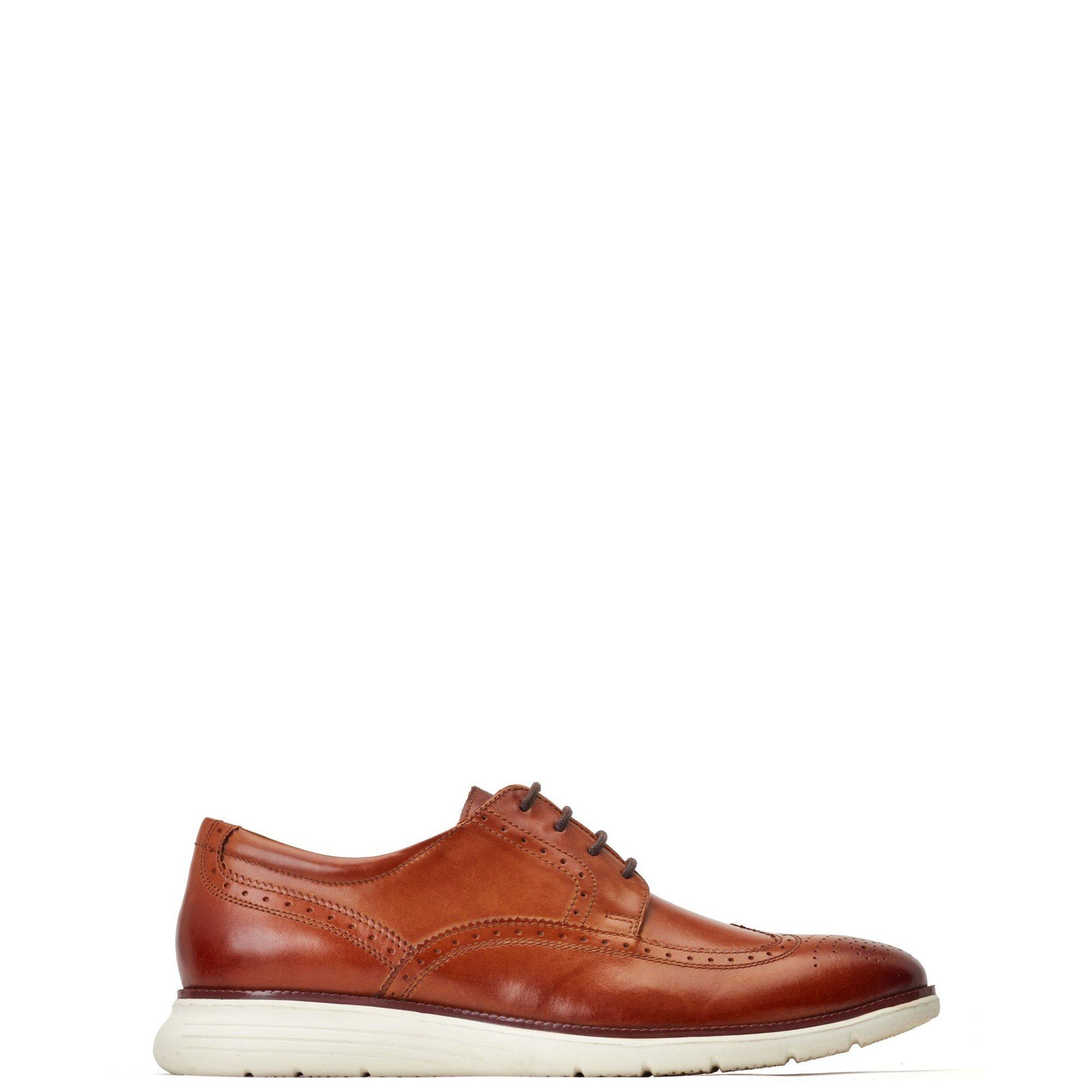 Tan - Base London - Flight Brogue Shoe - 1