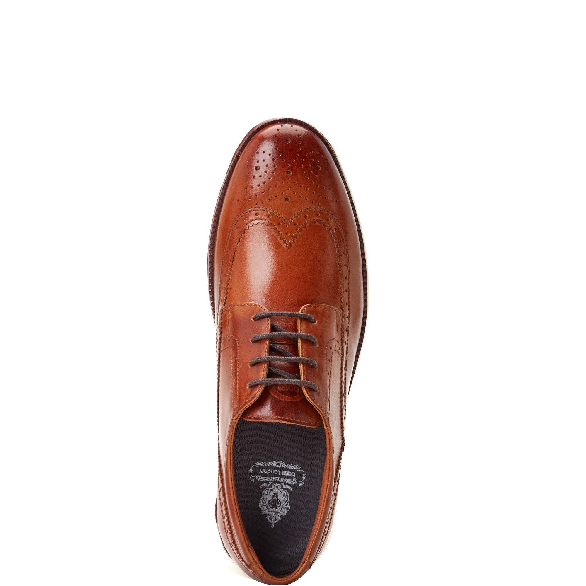 Tan - Base London - Flight Brogue Shoe - 4