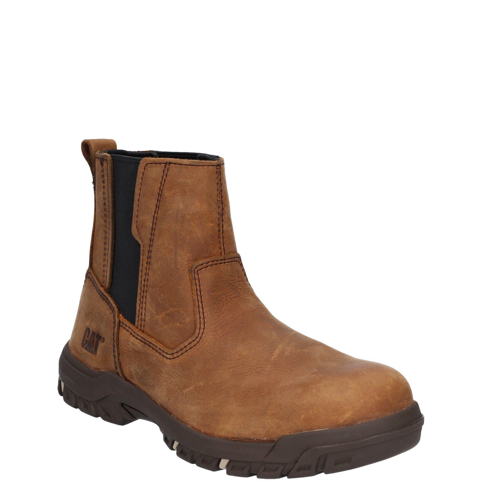 Tan - Caterpillar - Abbey Slip On Safety Boot - 2