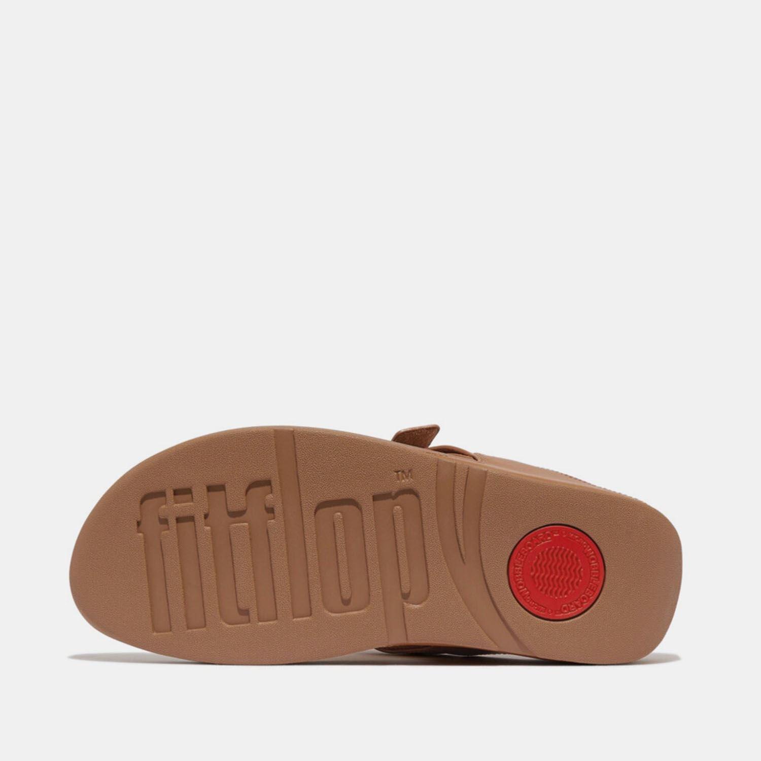 Beige - Fitflop - Lulu Folded-Knot Leather Toe-Post Sandals - 4