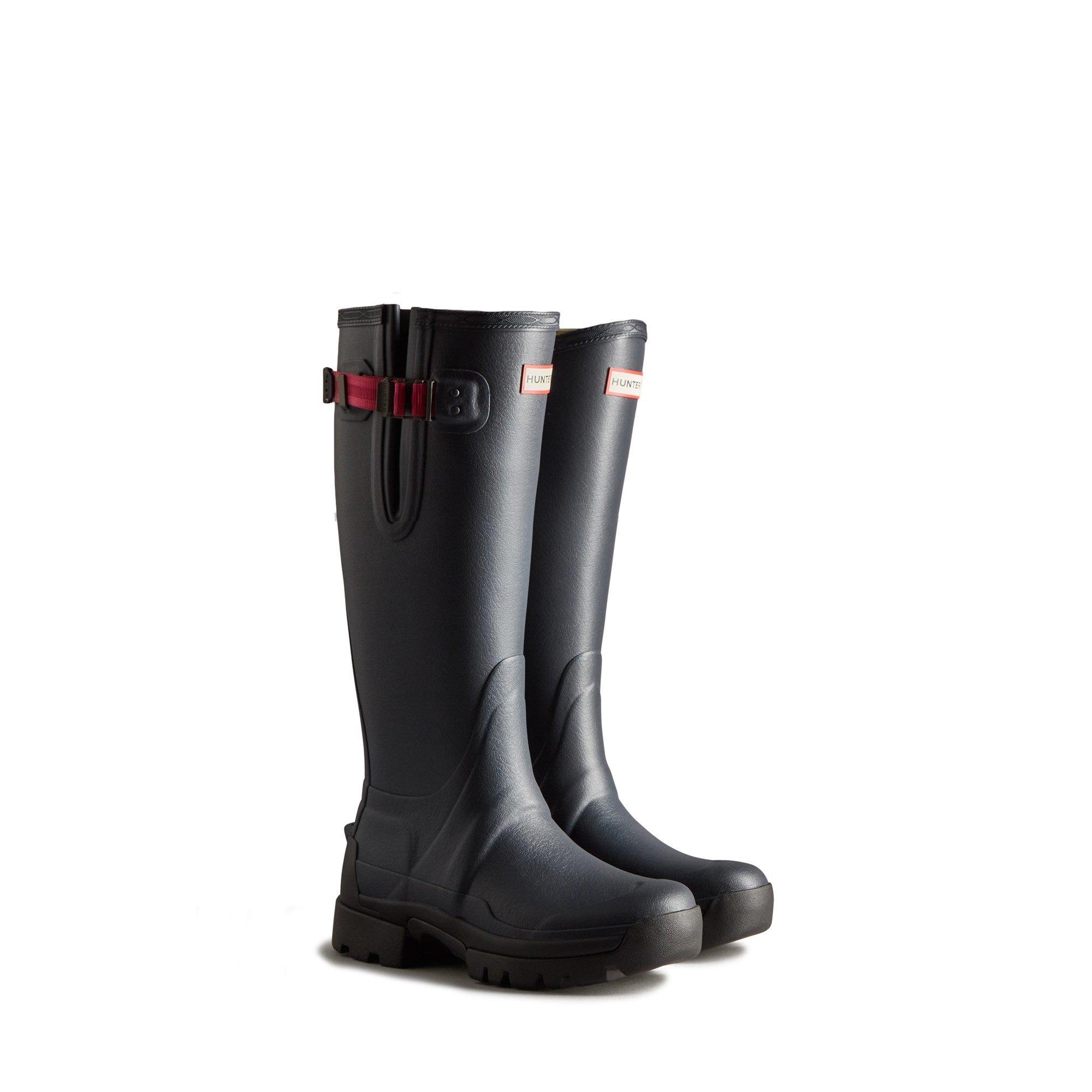 Navy - Hunter - Balmoral Adjustable Neoprene Lined Wellington - 2