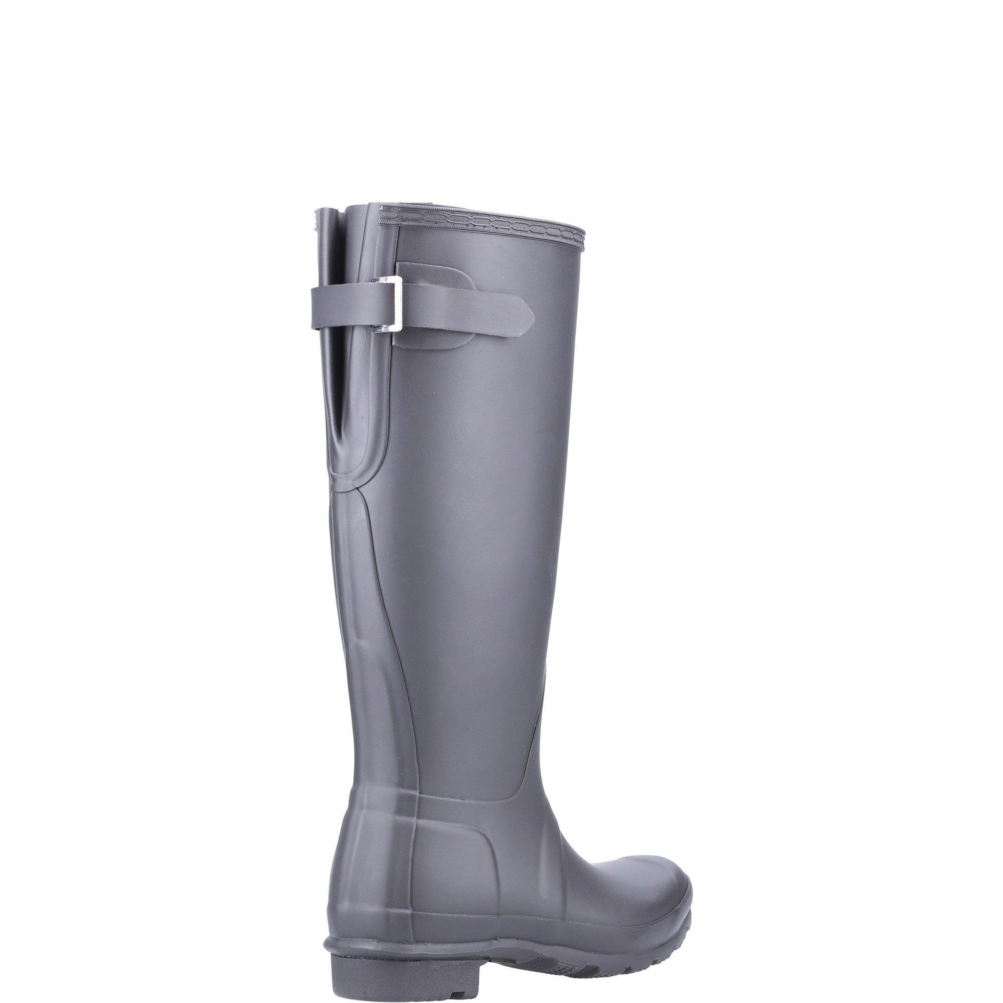 Black - Hunter - Original Tall Back Adjustable Wellington Boots - 3
