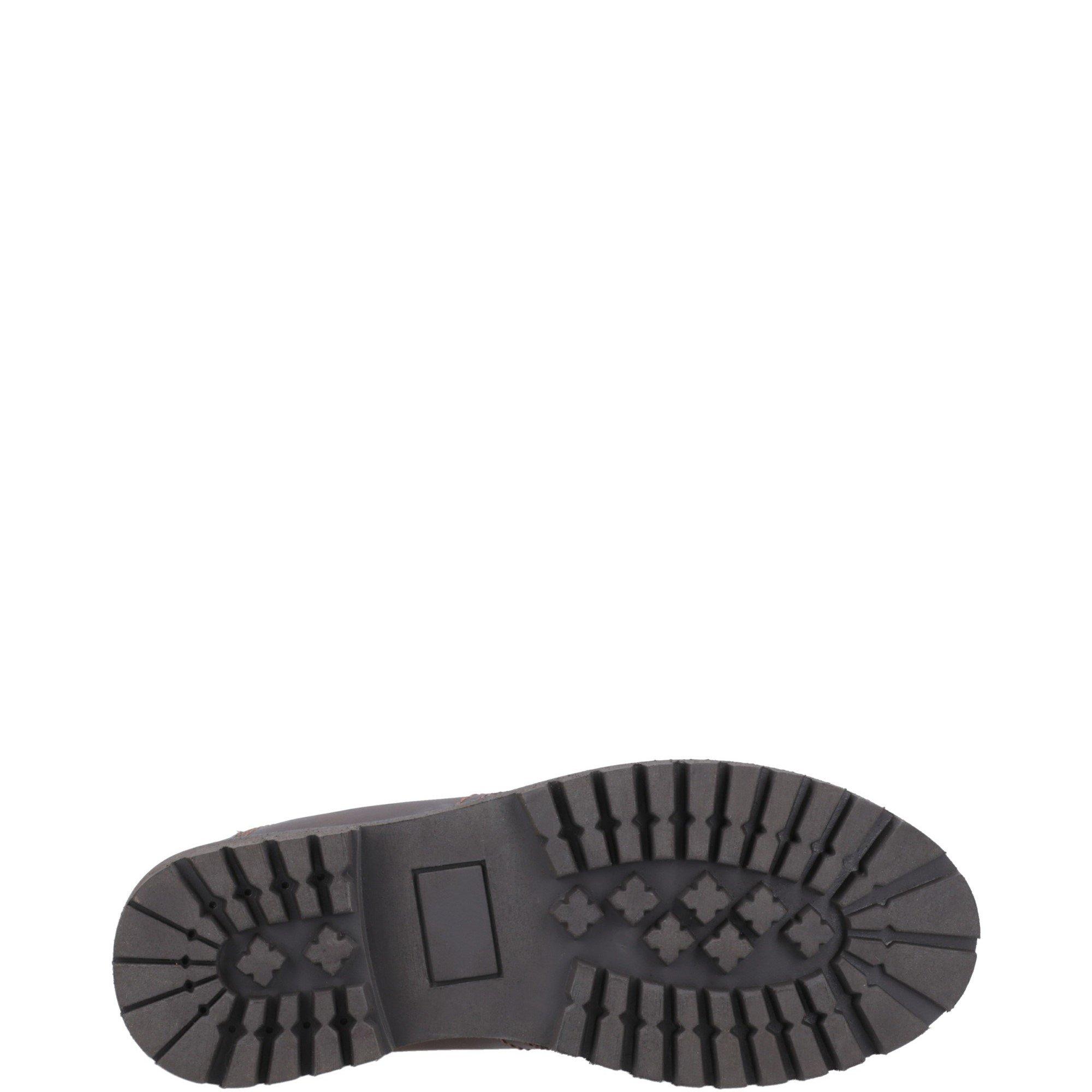 Stivaletto diver chelsea da donna con tacco in pelle lavata colore cuo