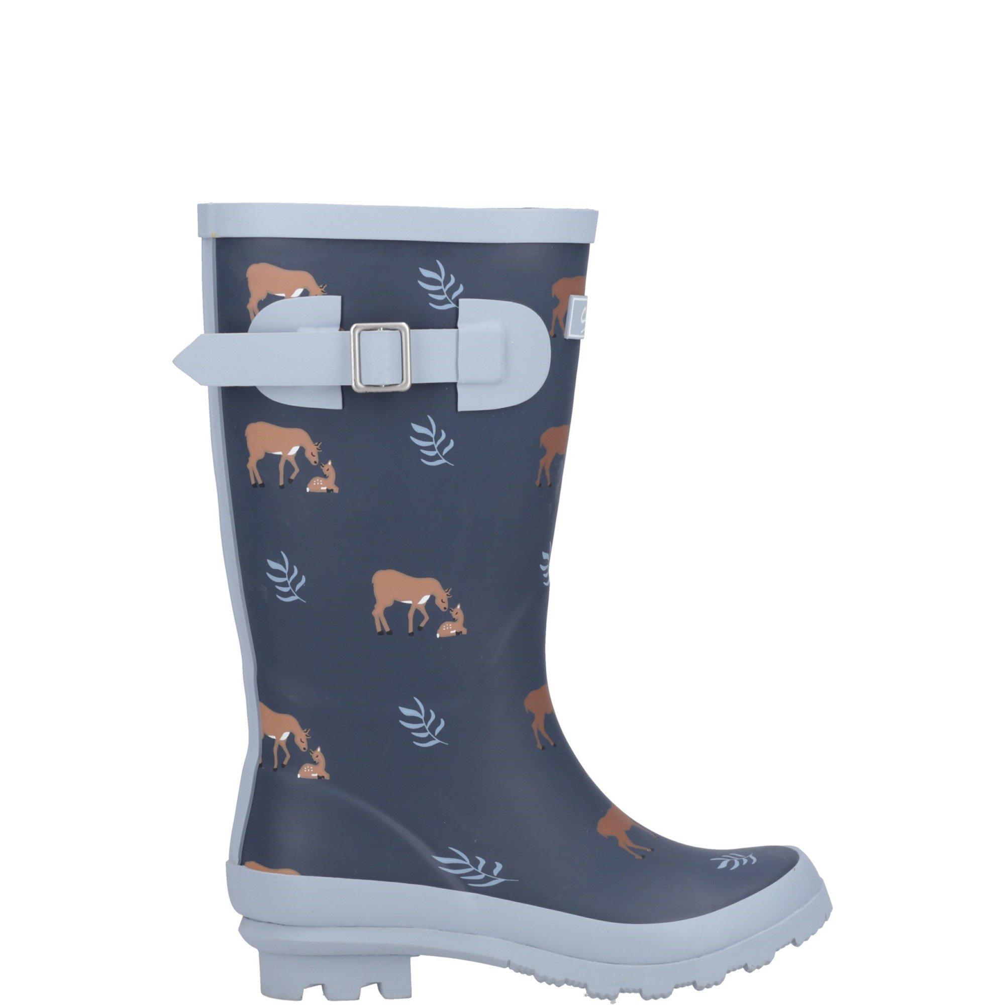 Cotswold Girls Woodland Jnr Wellingtons - Navy - 12 (31)