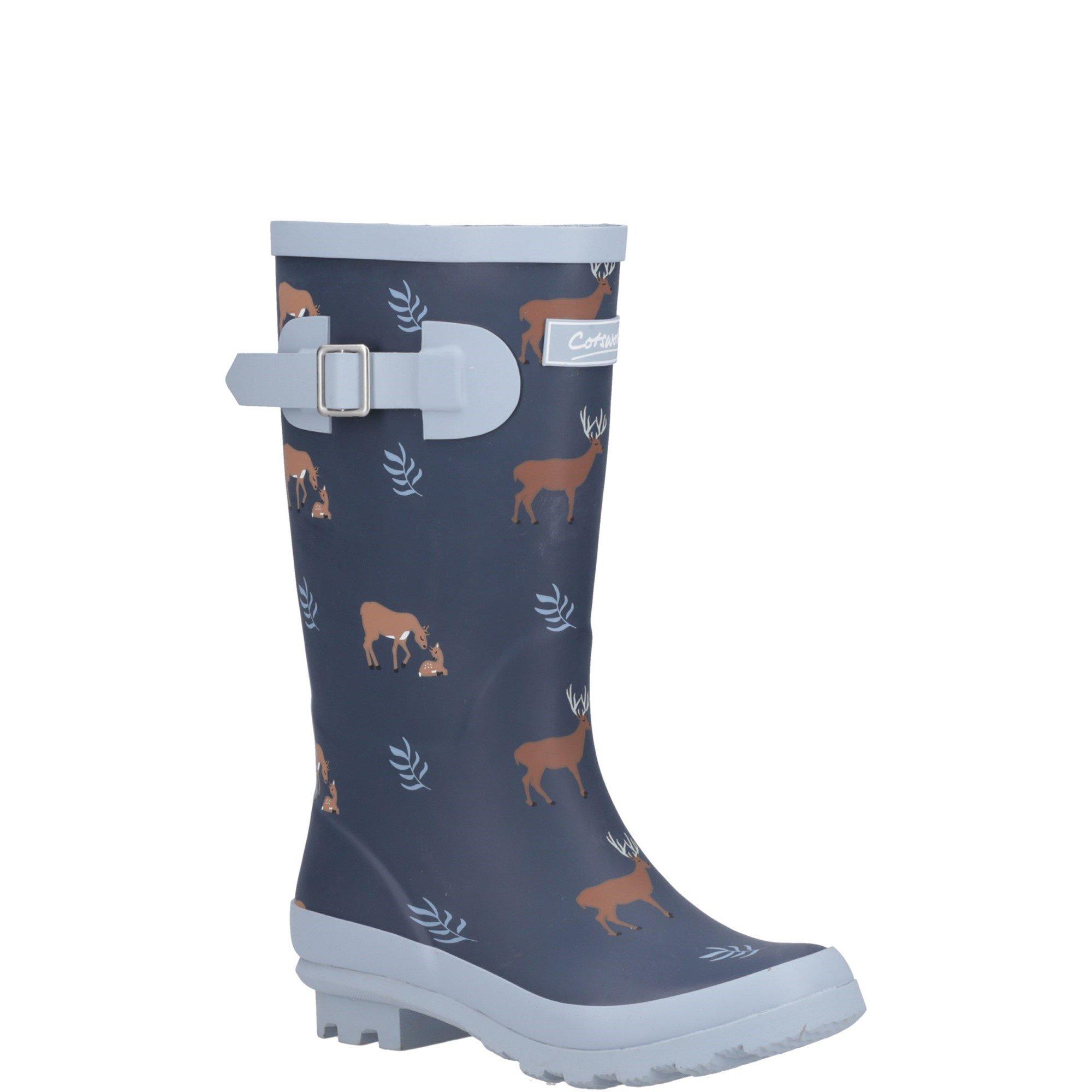 Navy - Cotswold - Woodland JNR Wellingtons - 2