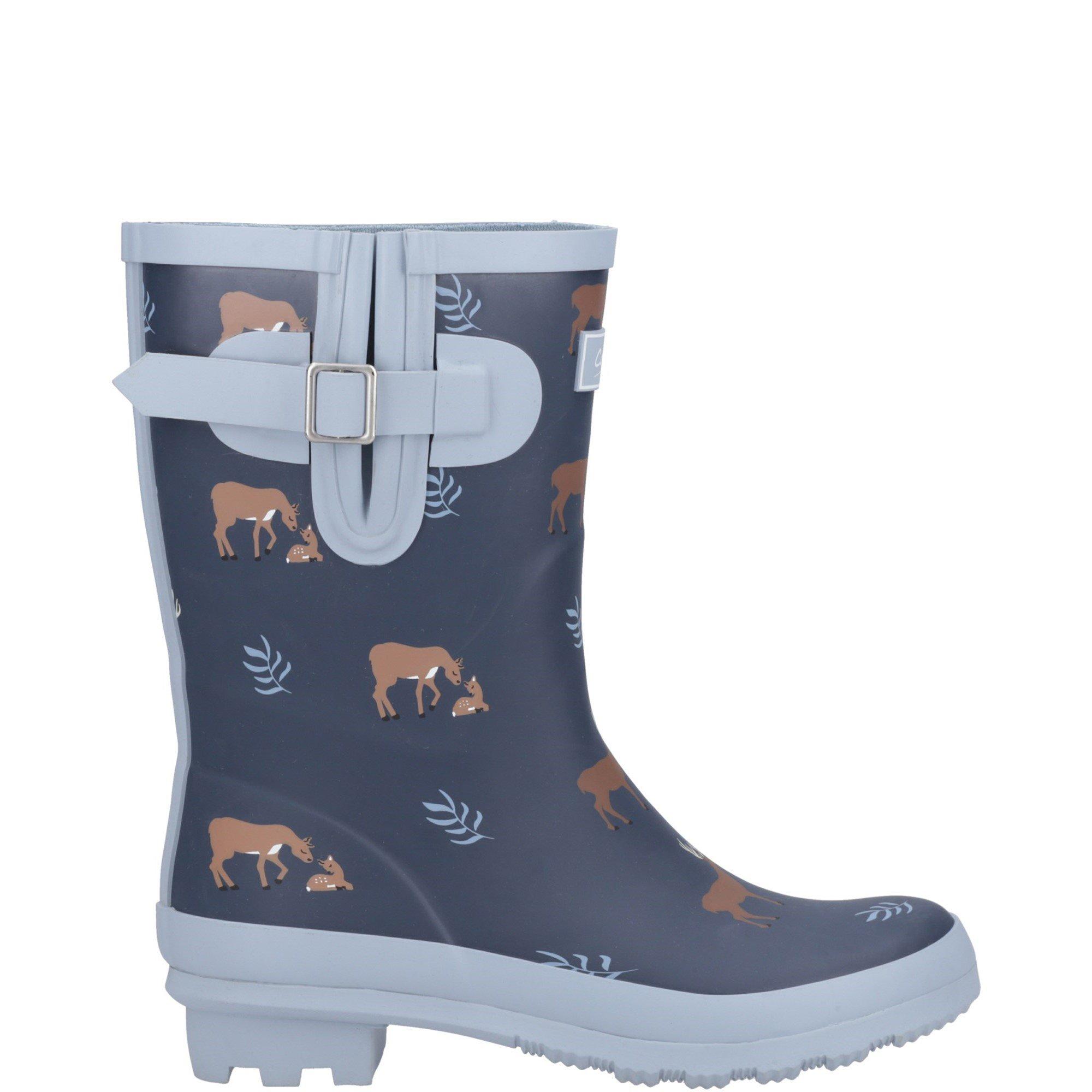 Navy - Cotswold - Woodland Mid Wellingtons - 1