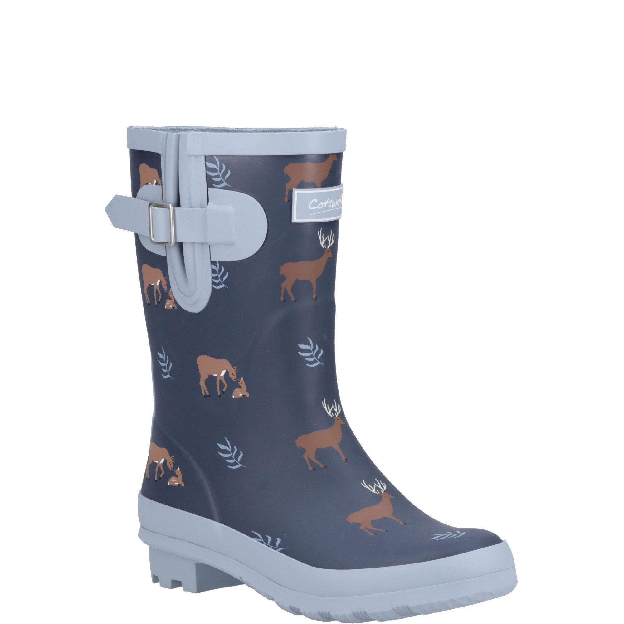 Navy - Cotswold - Woodland Mid Wellingtons - 2