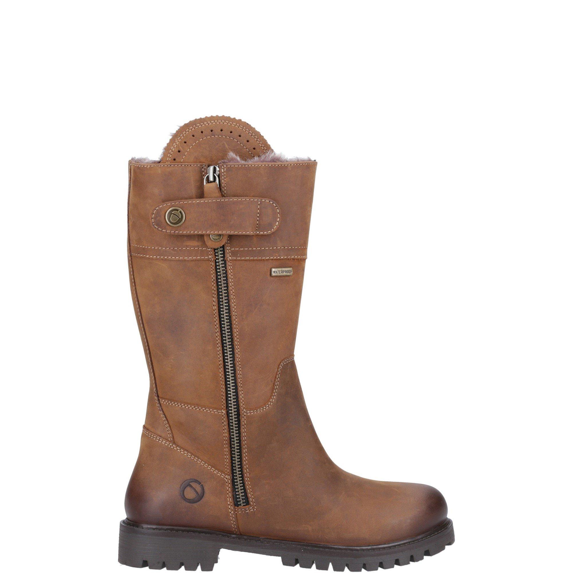 Tan - Cotswold - Women's Bushcombe Flat Ankle Boot - 1